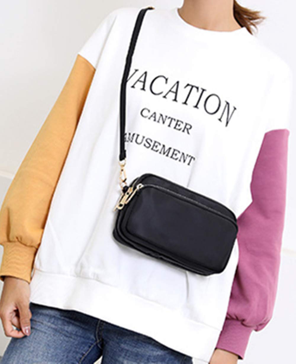 Lightweight Small Shoulder Bag for Women - Casual Sling Crossbody Phone Bag with Travel Wallet - Perfect for Daily Use, Shopping, Travel & Outdoor Activities (Black)