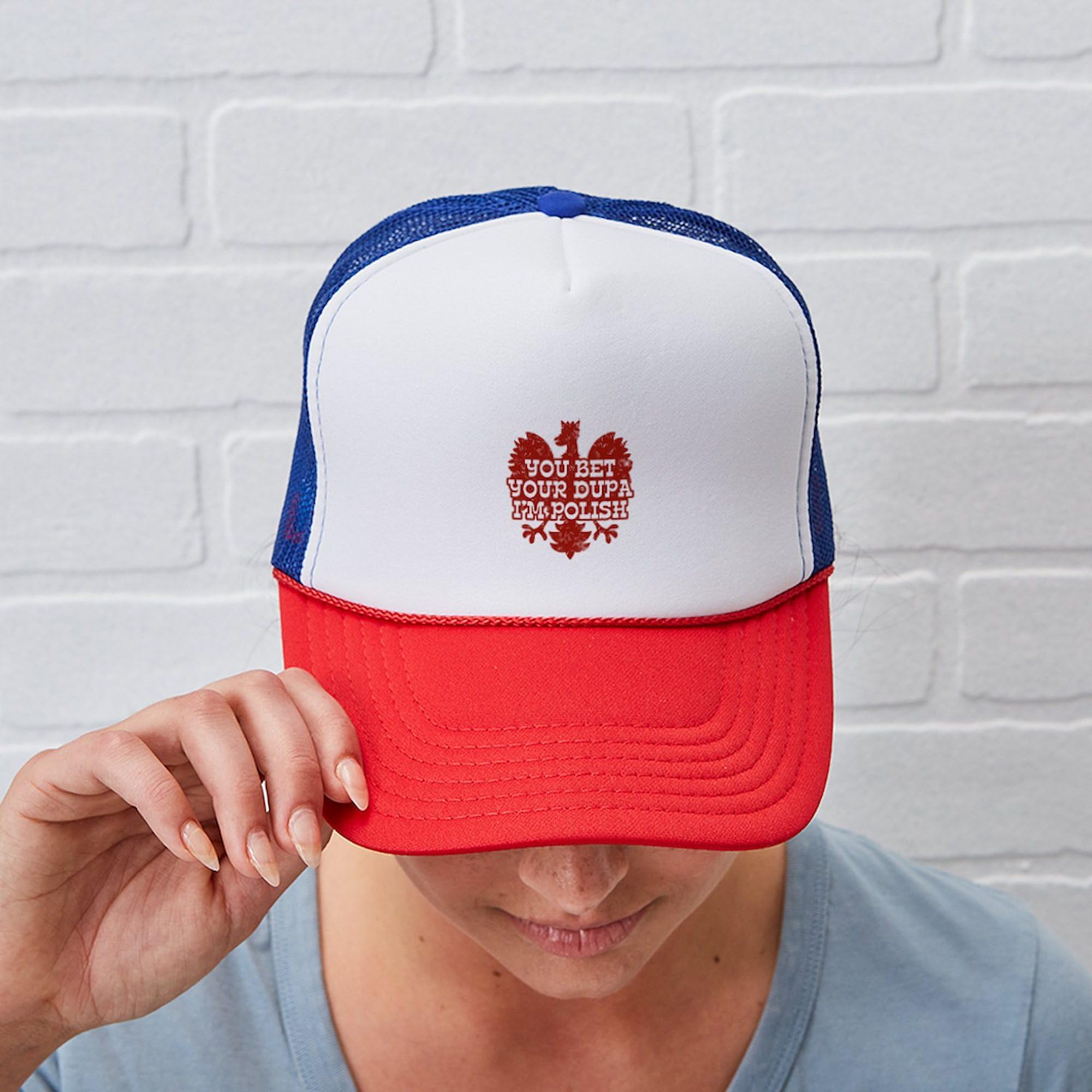 You Bet Your Dupa I'm Polish Adjustable Snapback Trucker Hat - Funny Polish Pride Baseball Cap for Men & Women - Perfect for Parties, Festivals & Heritage Celebrations