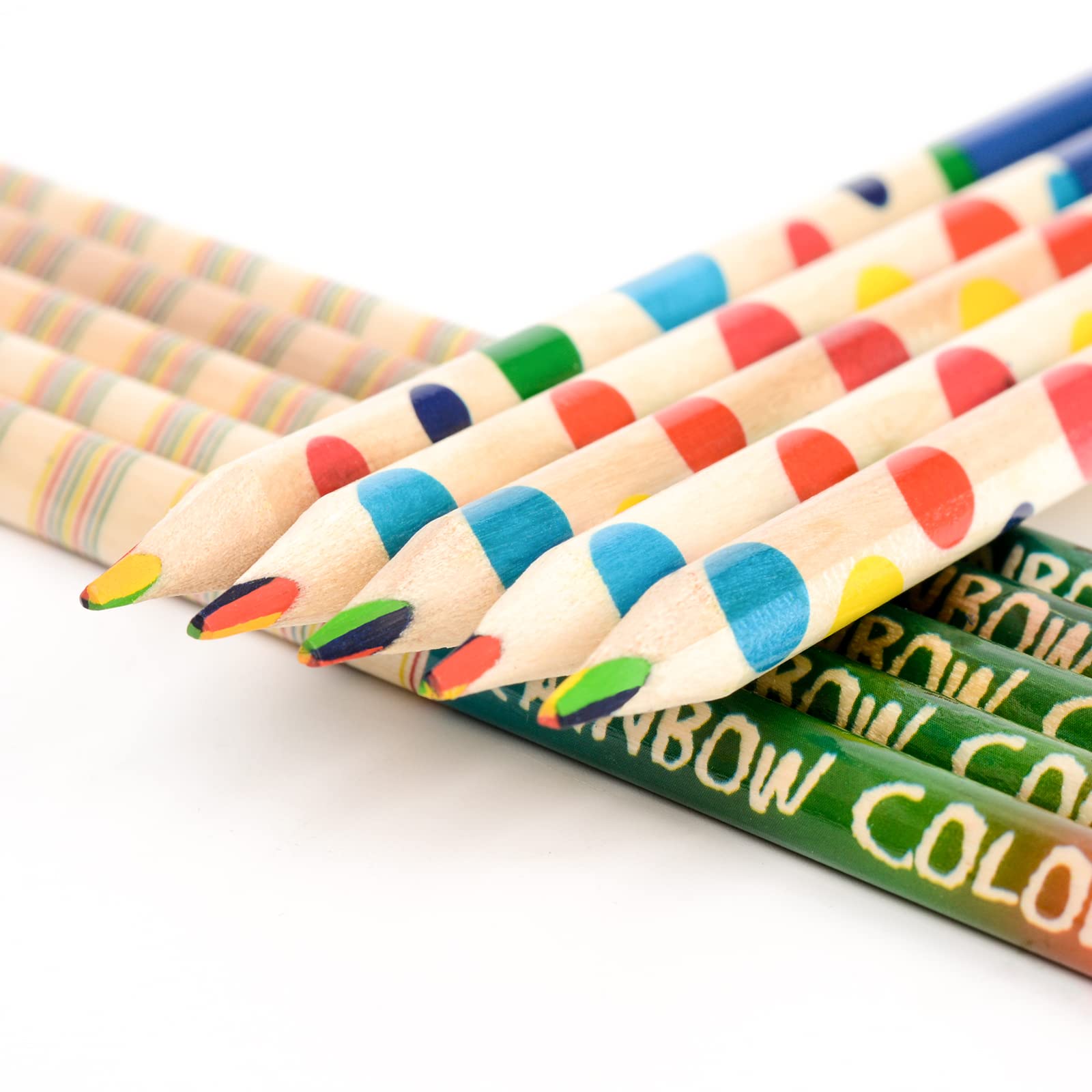 30-Piece Rainbow Colored Pencils Set for Kids - 4-in-1 Multicolor Easter Basket Stuffers, Fun Writing & Drawing Tools for School, Art Projects & Easter Gifts