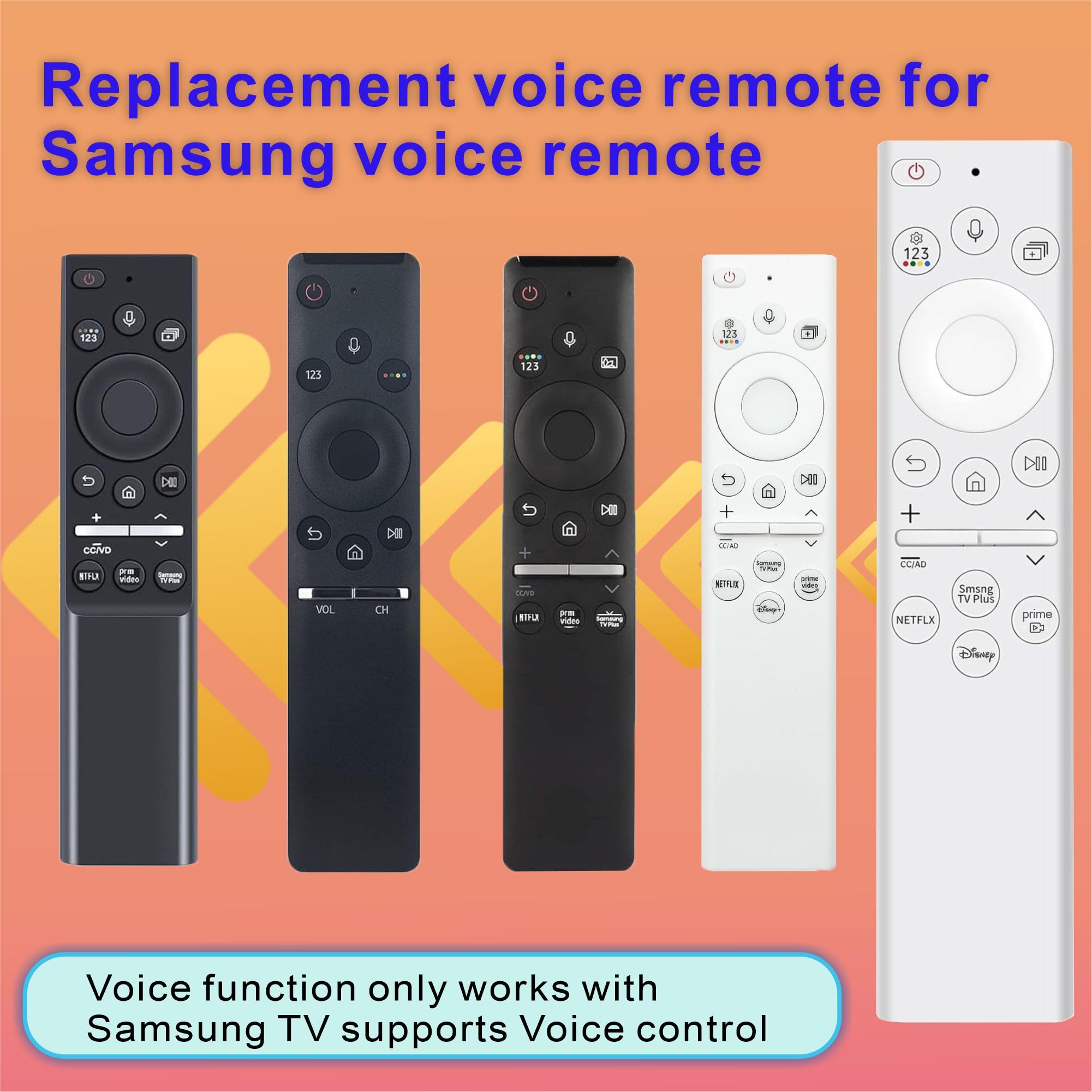 Samsung Frame TV Remote Control 2018-2024 Model - Voice Command Smart TV Replacement Remote (No Solar Cell) | 2 Year Warranty | Perfect for Living Room & Home Theater Setup