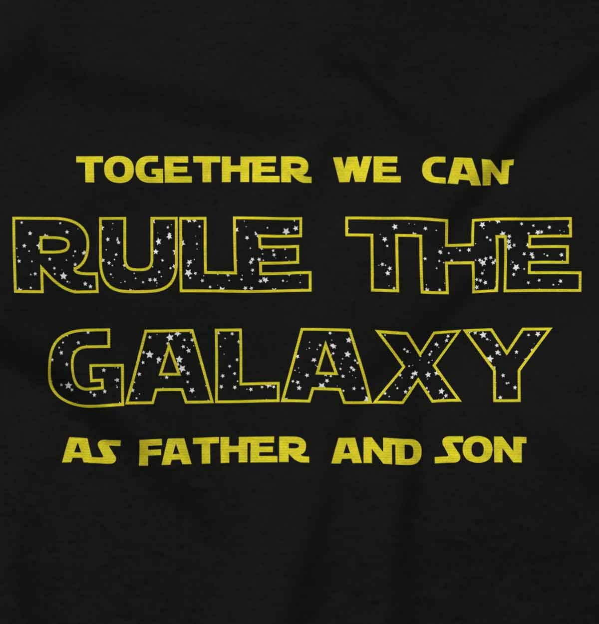 Brisco Brands Together We Rule Galaxy Father Son Toddler Boy Girl T-Shirt - Matching Family Outfits for Father's Day, Birthday & Family Photos