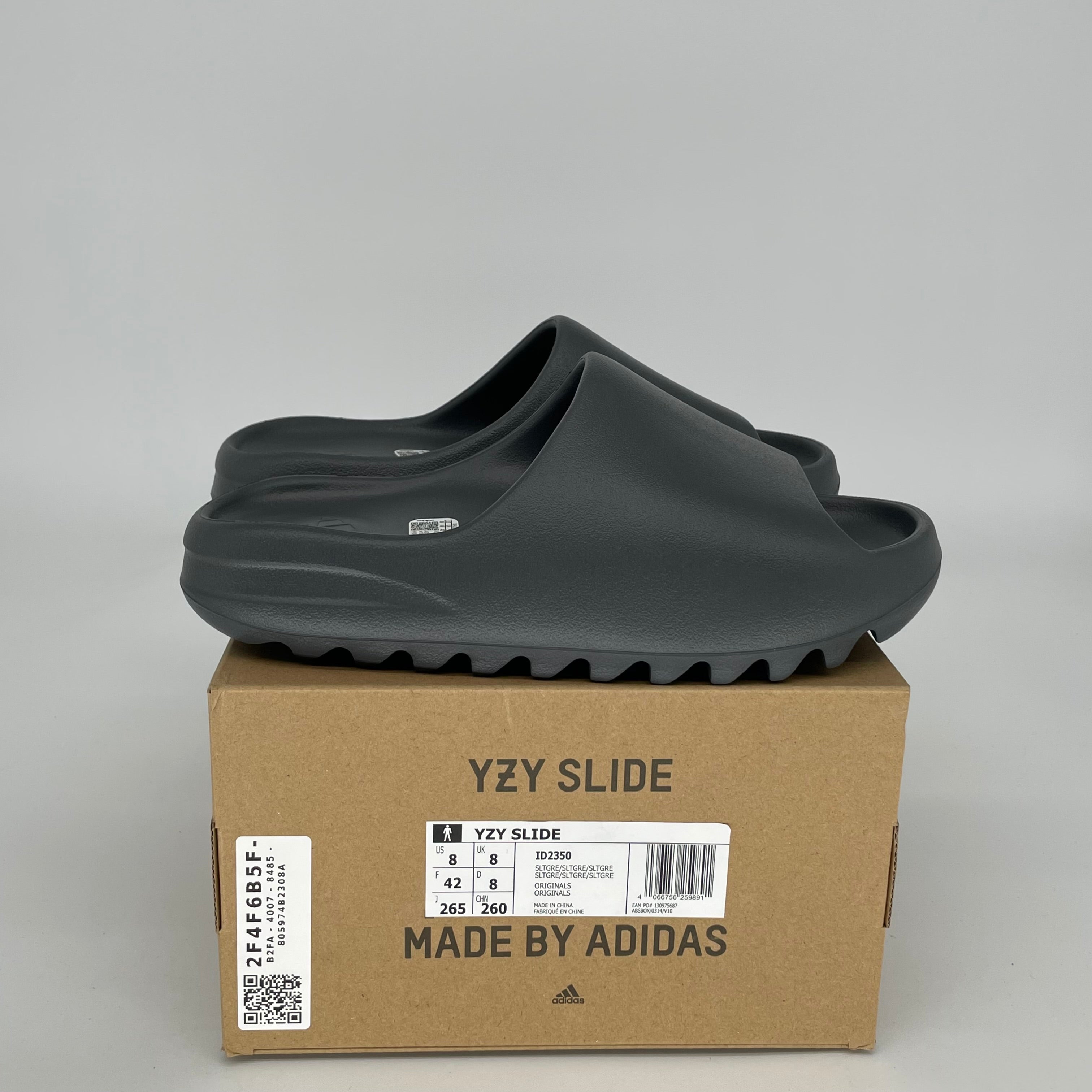 Adidas Yeezy Slide Slate Grey - Men's Size 8 [ID2350] | Comfortable Slides for Beach, Pool & Casual Wear