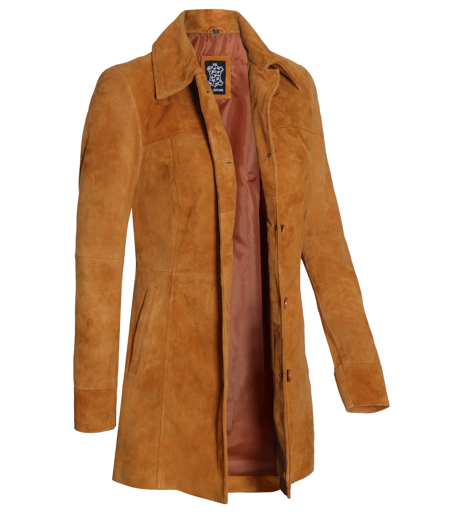 Genuine Lambskin Leather Jacket for Women - Stylish Soft Long Trench Coat - Winter Fashion Outerwear for Casual & Office Wear