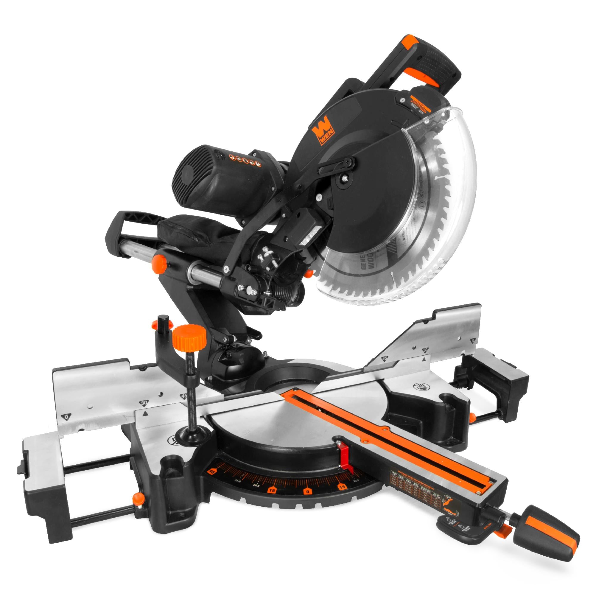 WEN MM1214T 15 Amp 12-Inch Dual Bevel Sliding Compound Miter Saw with Laser Guide - Perfect for Woodworking, Crown Molding & DIY Home Improvement Projects