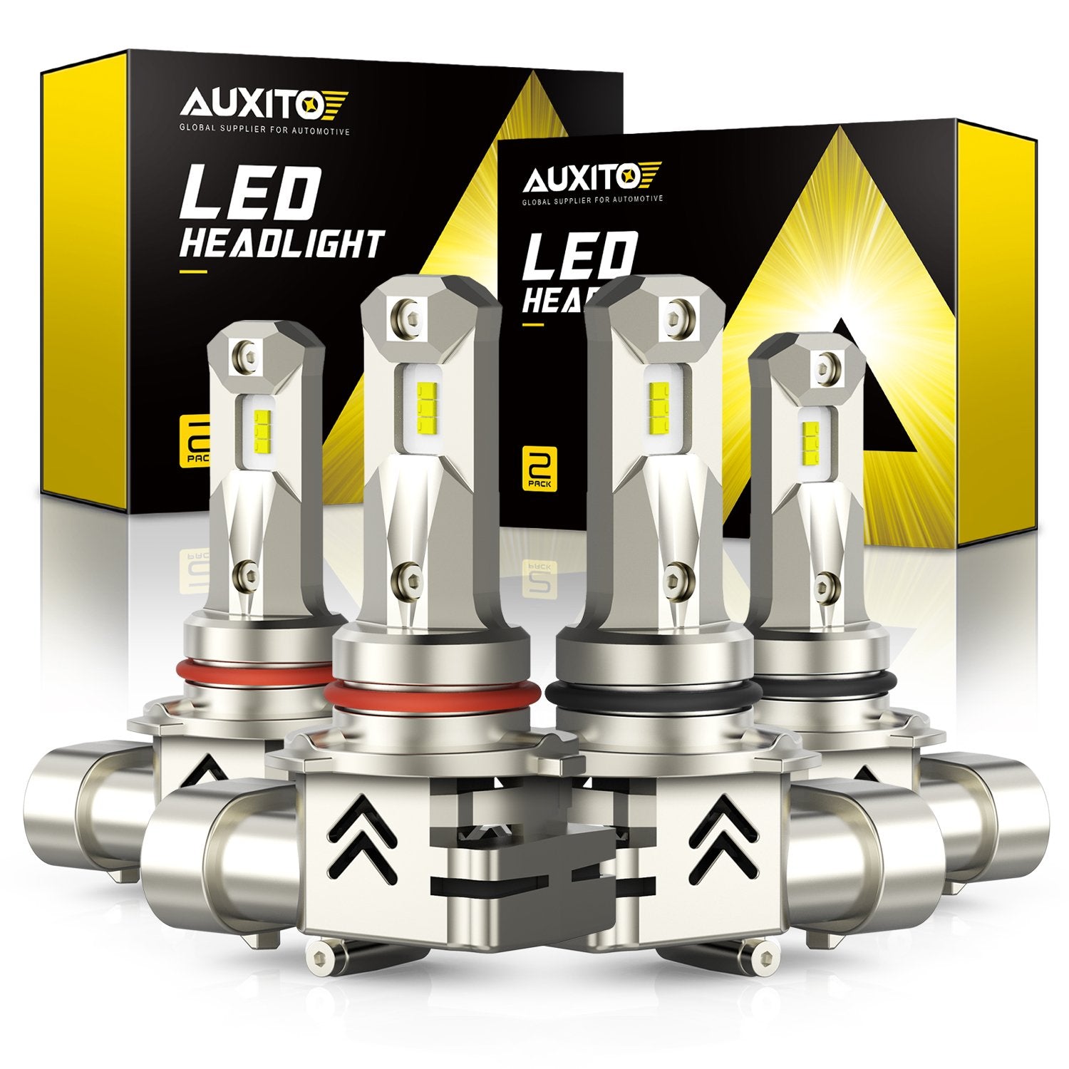 9005 9006 LED Headlight Bulbs Combo - 12000LM 6000K Bright White High/Low Beam - Wireless Design for Easy Installation - Perfect for Night Driving, Off-Roading & Foggy Conditions