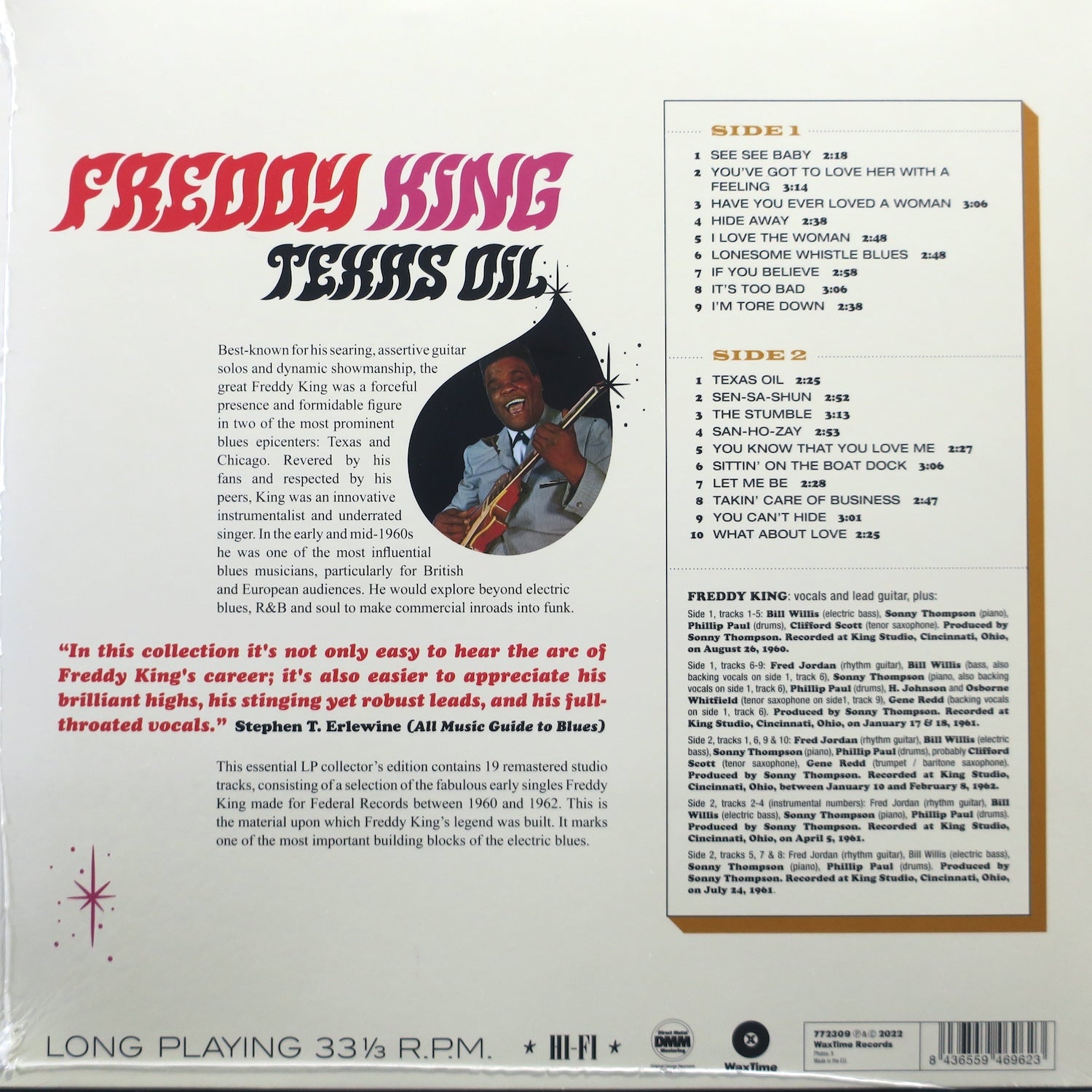 FREDDY KING 'Texas Oil' 180g Vinyl LP - Texas Blues Guitar Legend (1960-1962 Federal Recordings) | Perfect for Blues Collectors & Vinyl Enthusiasts