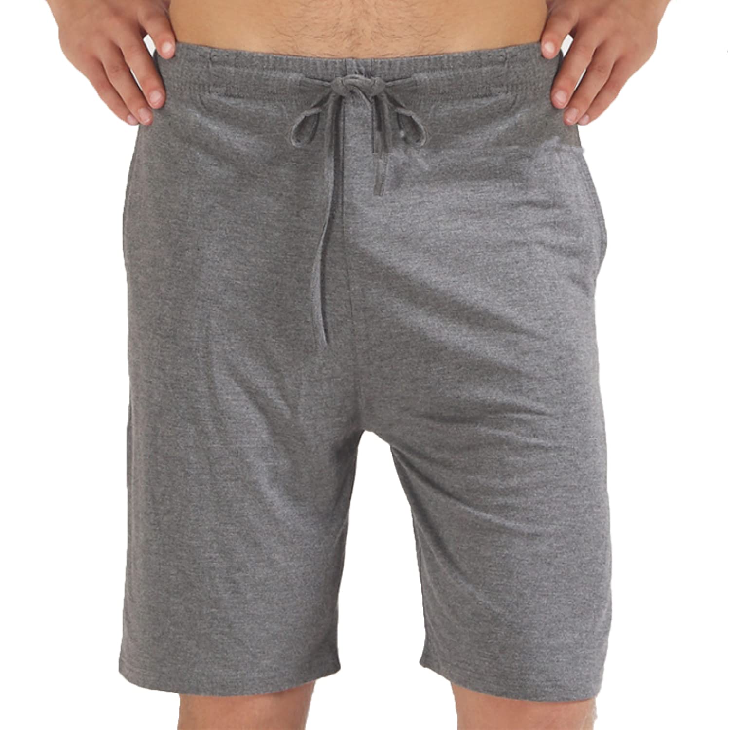 Men's Soft Modal Sleep Shorts with Pockets & Button Fly - Comfortable Lounge Pajama Bottoms for Relaxing at Home or Traveling