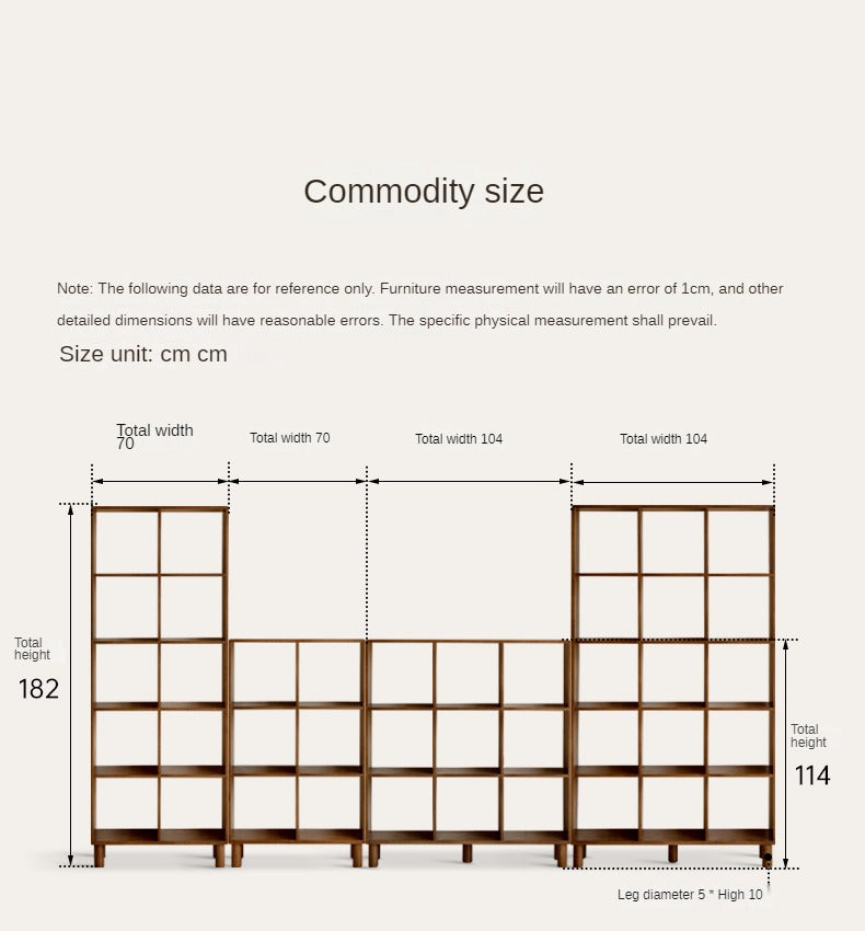 Oak & Beech Solid Wood Modular Bookshelf - Customizable Storage for Home Office, Living Room & Bedroom