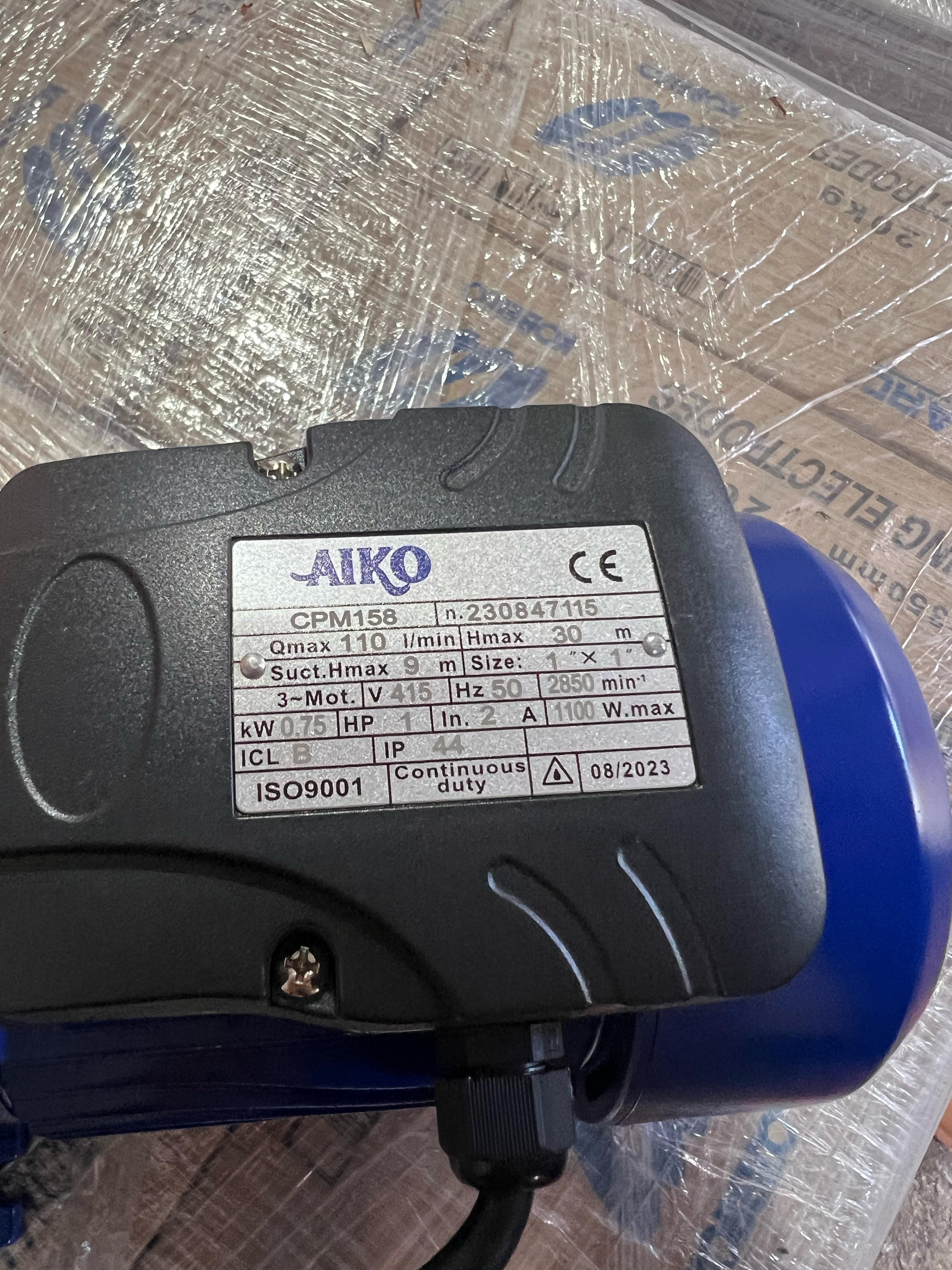 Aiko 1HP 415V Centrifugal Water Pump WP A CP158 - High Efficiency Industrial Water Pump for Irrigation, Pool Circulation & HVAC Systems