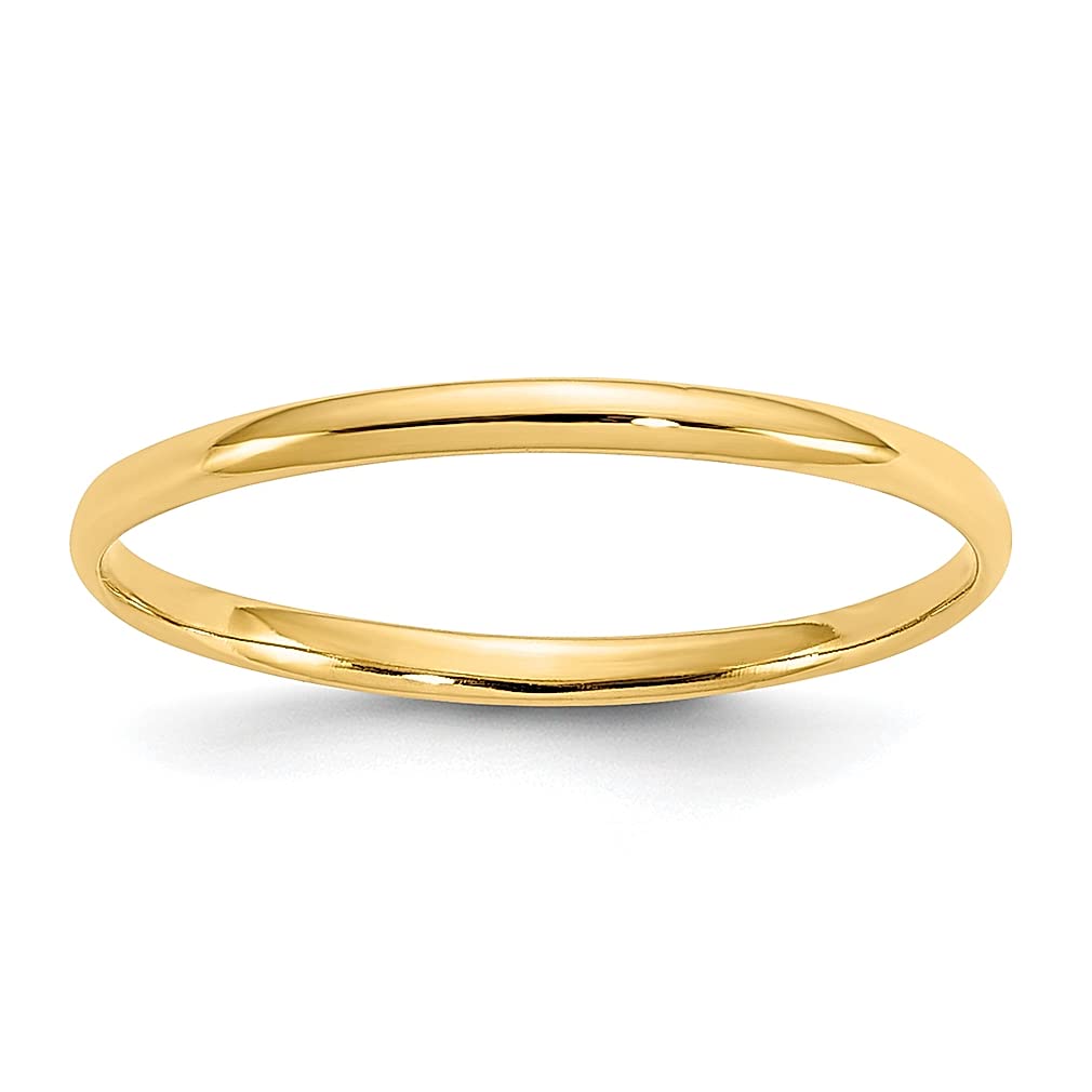 14K Yellow Gold Baby Band Ring Size 3.00 - Dainty Fine Jewelry for Women, Perfect Gift for Her - Ideal for Newborns, Christenings & Special Occasions