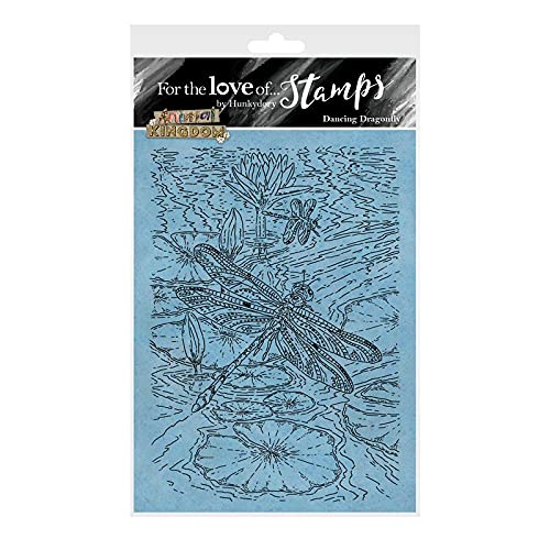 Dancing Dragonfly A6 Stamp Set for Card Making & Scrapbooking – Handcrafted Rubber Stamps for DIY Greeting Cards, Invitations, and Art Journals