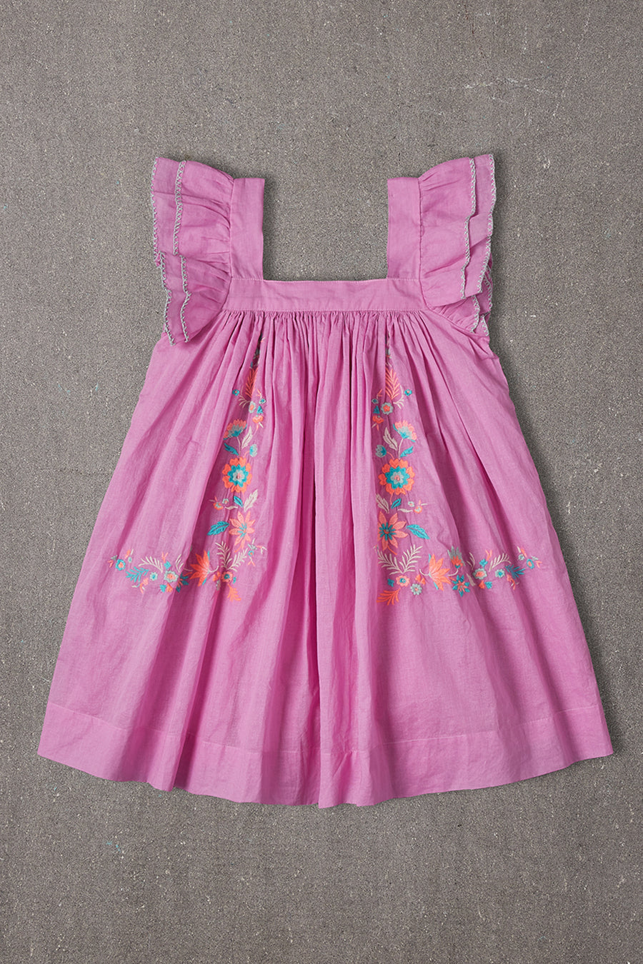Nellystella Chloe Candy Grape Girls' Dress - Cute & Stylicious Floral Print Party Dress for Toddler Girls 1-5 Years | Perfect for Birthday Parties, Photo Shoots & Special Occasions