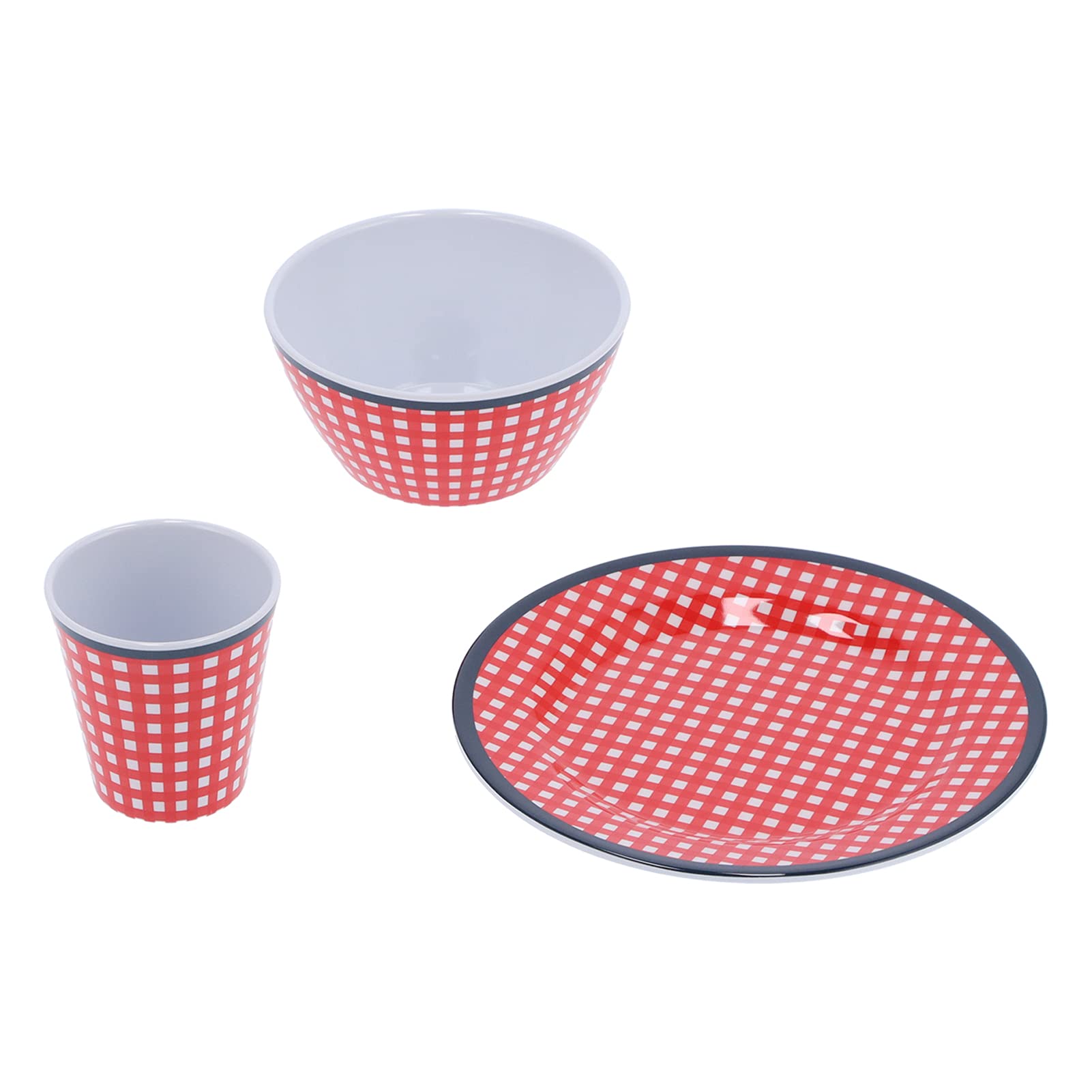 Melamine Dinnerware Set - Salad Bowl, Cup, Plate for Sweet & Fruit Dishes - Durable & Stylish Kitchen Supplies for Parties, Picnics, and Everyday Use