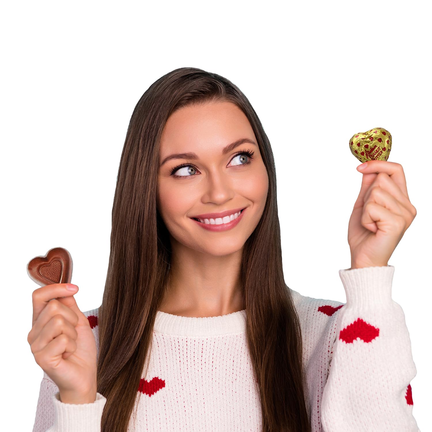 Valentine's Milk Peanut Butter Chocolate Hearts - Creamy Milk Chocolate Treats, Kosher Certified Dairy, Individually Wrapped (8oz) - Perfect for Valentine's Day Gifts, Romantic Surprises & Holiday Desserts