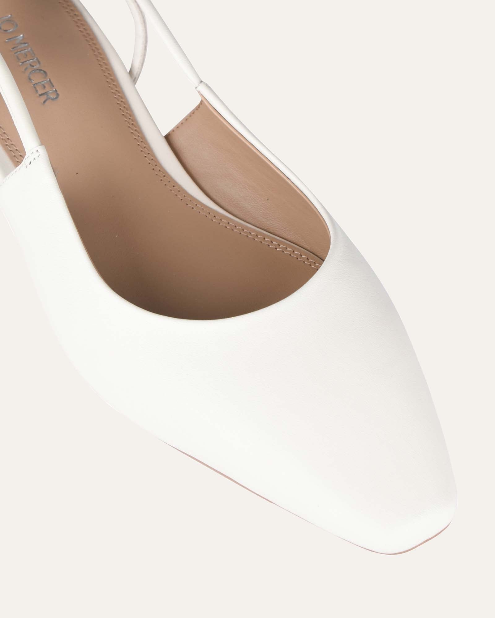 Larissa Dress Flats in Off-White Genuine Leather – Perfect for Casual Outings, Office Wear & Everyday Comfort