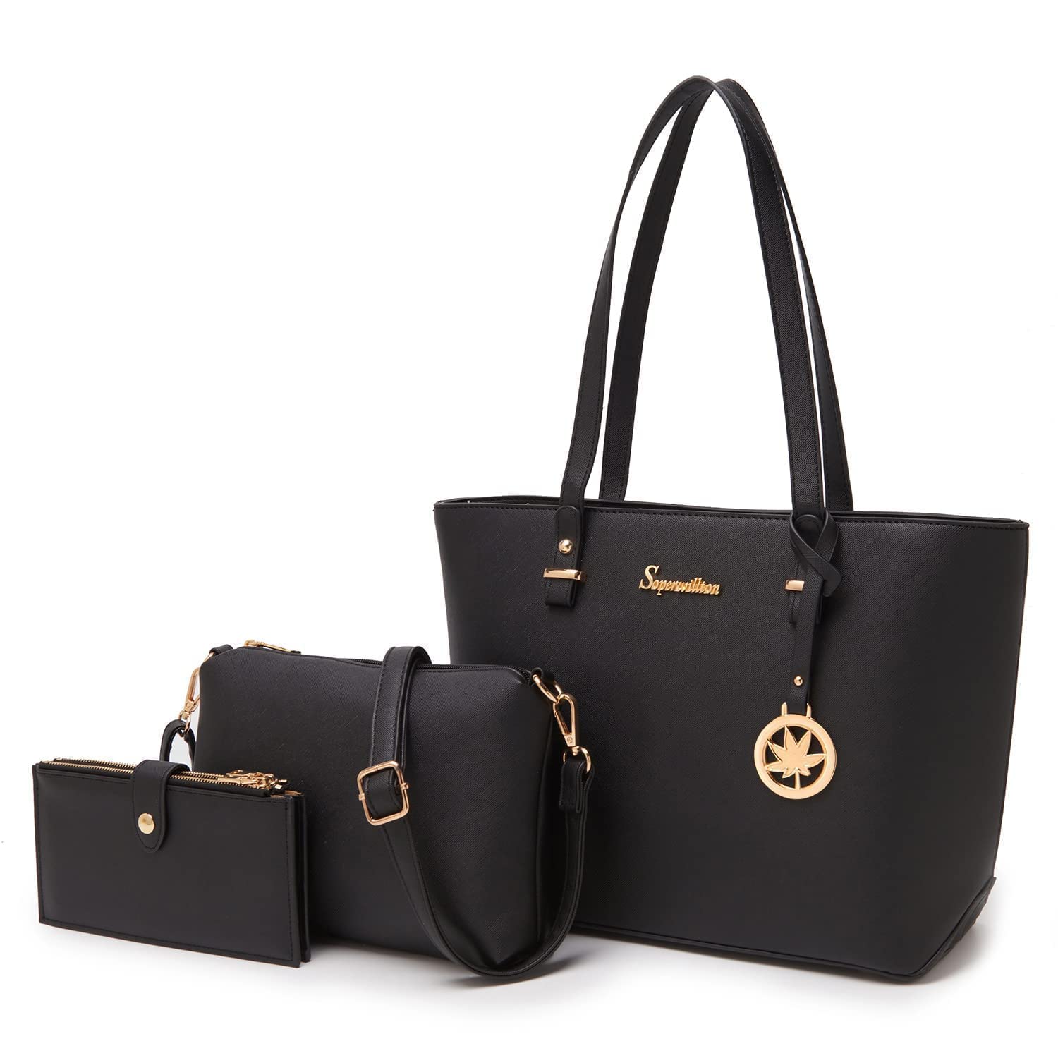 Soperwillton Women's Purse and Wallet Set - 3 Piece Handbag, Tote, Shoulder Bag & Hobo Satchel for Ladies | Perfect for Work, Travel & Everyday Use
