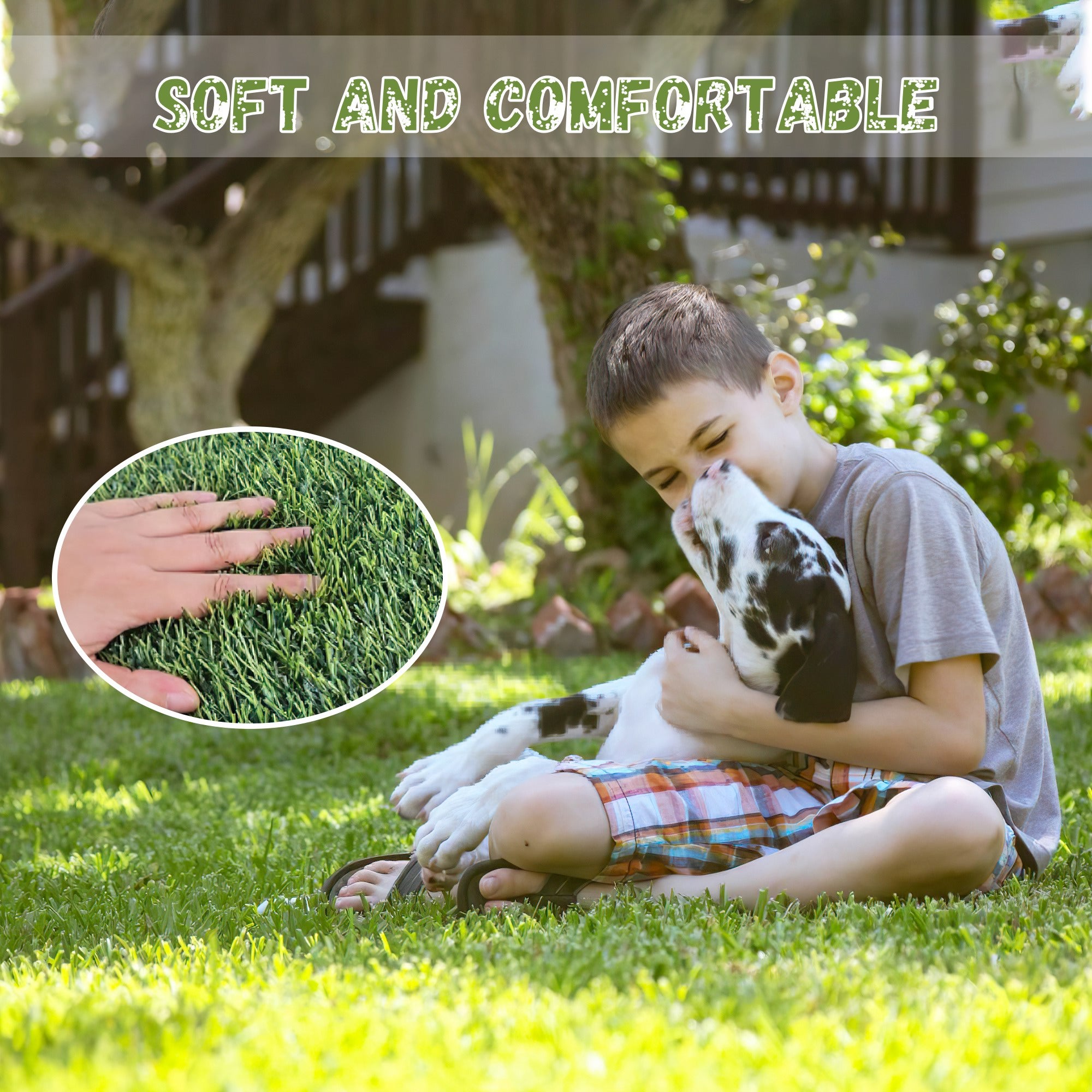 Premium Artificial Grass Turf - Realistic Synthetic Lawn for Indoor/Outdoor Use - Perfect for Garden, Landscape, Patio & Play Areas - Low Maintenance & UV Resistant
