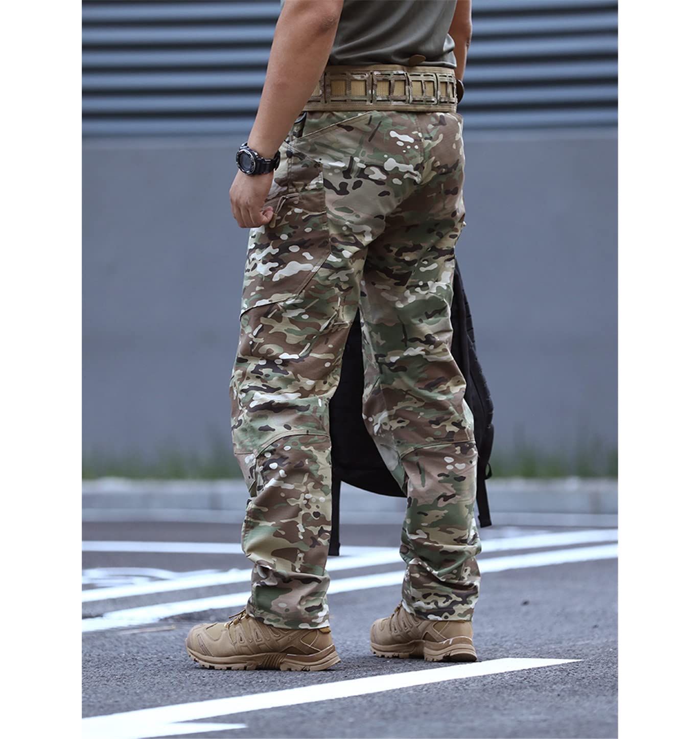 Men's Black Tactical Cargo Pants - Waterproof Military Combat Work Pants with Multiple Pockets | Perfect for Outdoor Hiking, Airsoft, Camping & Workwear