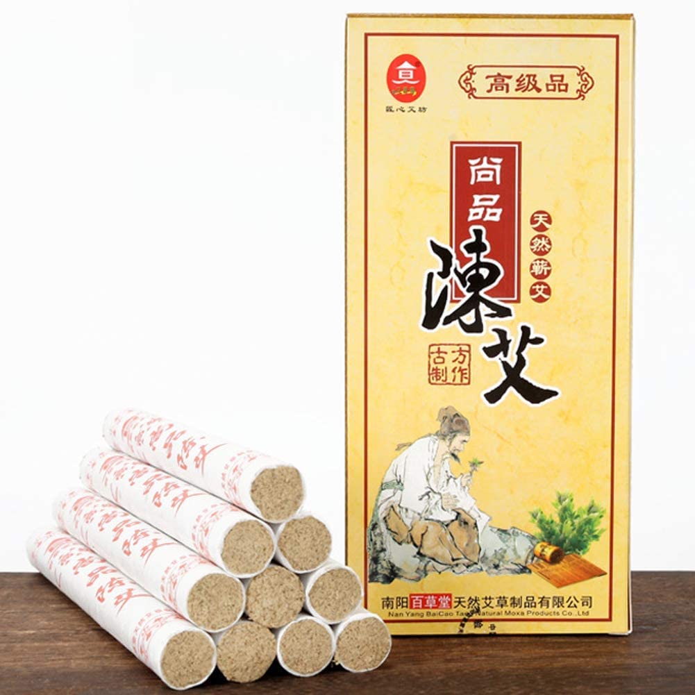Pure Moxa Rolls for Moxibustion Therapy - 100% Natural Five Chen Moxa Sticks (10 Pack) - Perfect for Acupuncture, Pain Relief & Wellness at Home