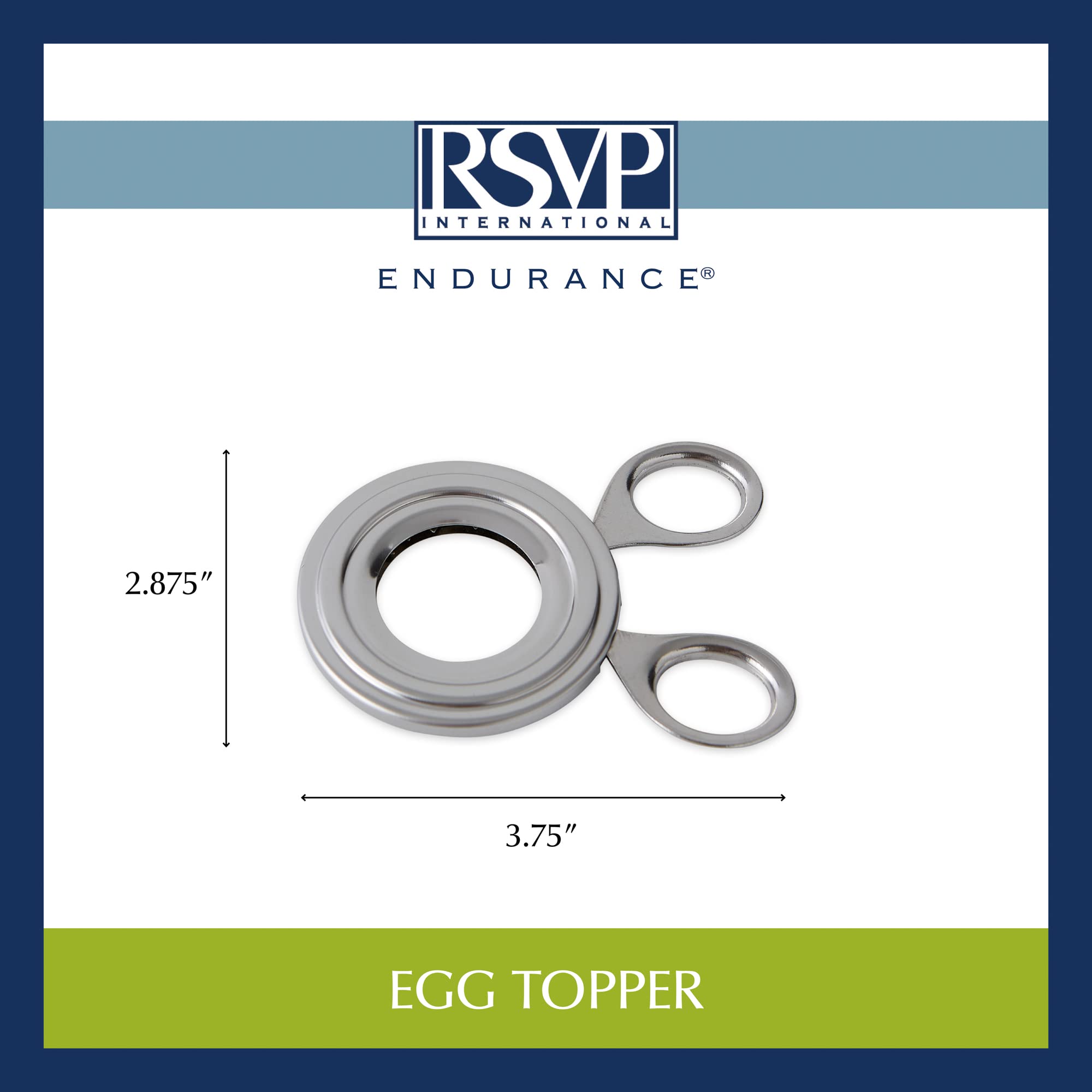 RSVP International Endurance Kitchen Tool Set - Premium Stainless Steel Egg Topper | Durable, Dishwasher Safe & Easy to Clean | Perfect for Breakfast Prep, Cooking & Baking