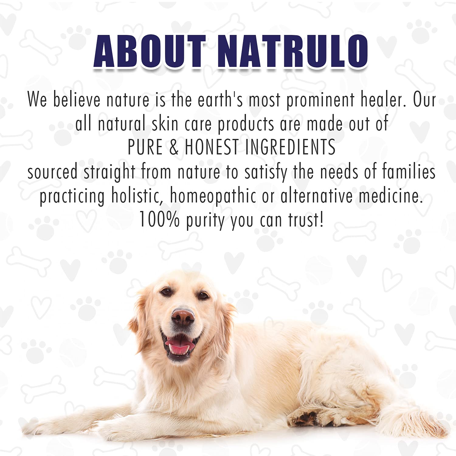 Natrulo Natural Pet Paw Balm for Dogs - Organic Healing Ointment for Itchy Paws, Dry Skin Relief, Cracked Pad Repair & Protection | Unscented Shea Butter Moisturizer for Allergies, Grooming & Licking | 2oz | Perfect for Winter Care, Hiking & Outdoor Adventures
