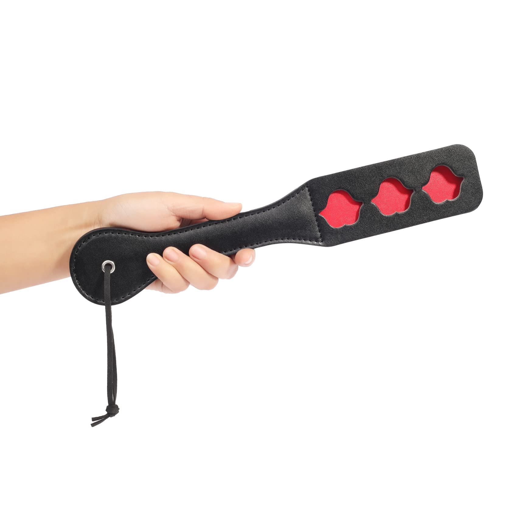 12.8 Inch Faux Leather Spanking Paddle for BDSM & Adult Play - Sexy Lips Design for Couples & Sensual Exploration - Perfect for Roleplay, Foreplay & Intimate Bonding
