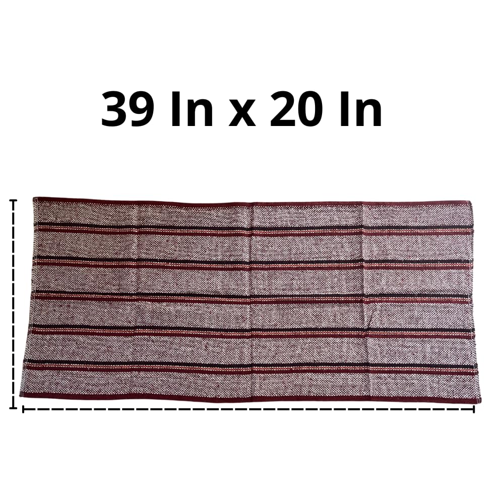 Premium Cotton Mexican Jerga Floor Mop Set of 3 (Red, 19