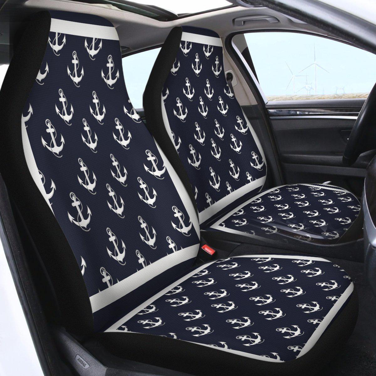 Premium Nautical Themed Car Seat Covers - Waterproof & Non-Slip Protection for Cars, Trucks & SUVs - Perfect for Beach Trips, Road Adventures & Marine Enthusiasts