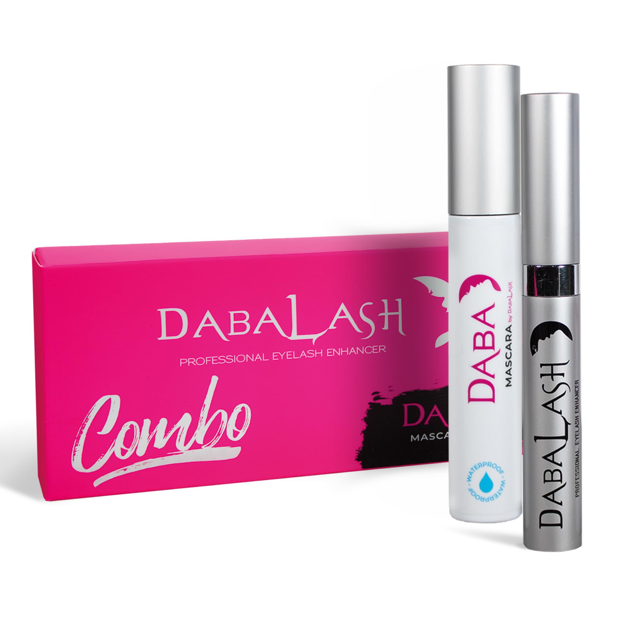 DABALASH Waterproof Eyelash & Brow Growth Serum with Waterproof Mascara - Natural Lash Enhancer for Longer, Fuller, Thicker Lashes - 0.18oz Serum & 0.45oz Mascara - Perfect for Daily Use, Special Occasions & Waterproof Makeup Looks