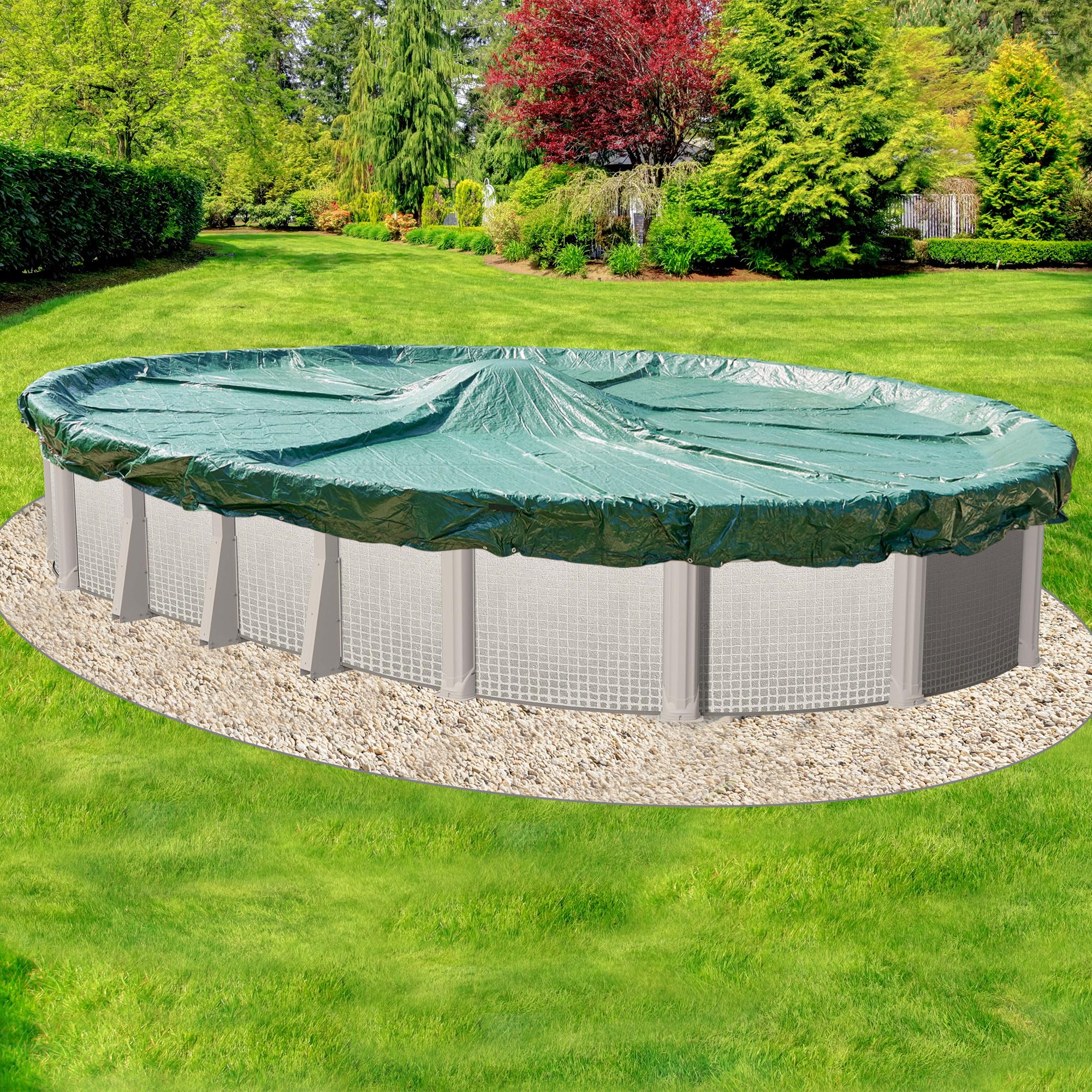 Doheny's Heavy-Duty Winter Pool Covers for Above Ground Pools - Premium Protection with Exclusive T Technology | Keep Your Pool Clean & Protected During Cold Seasons