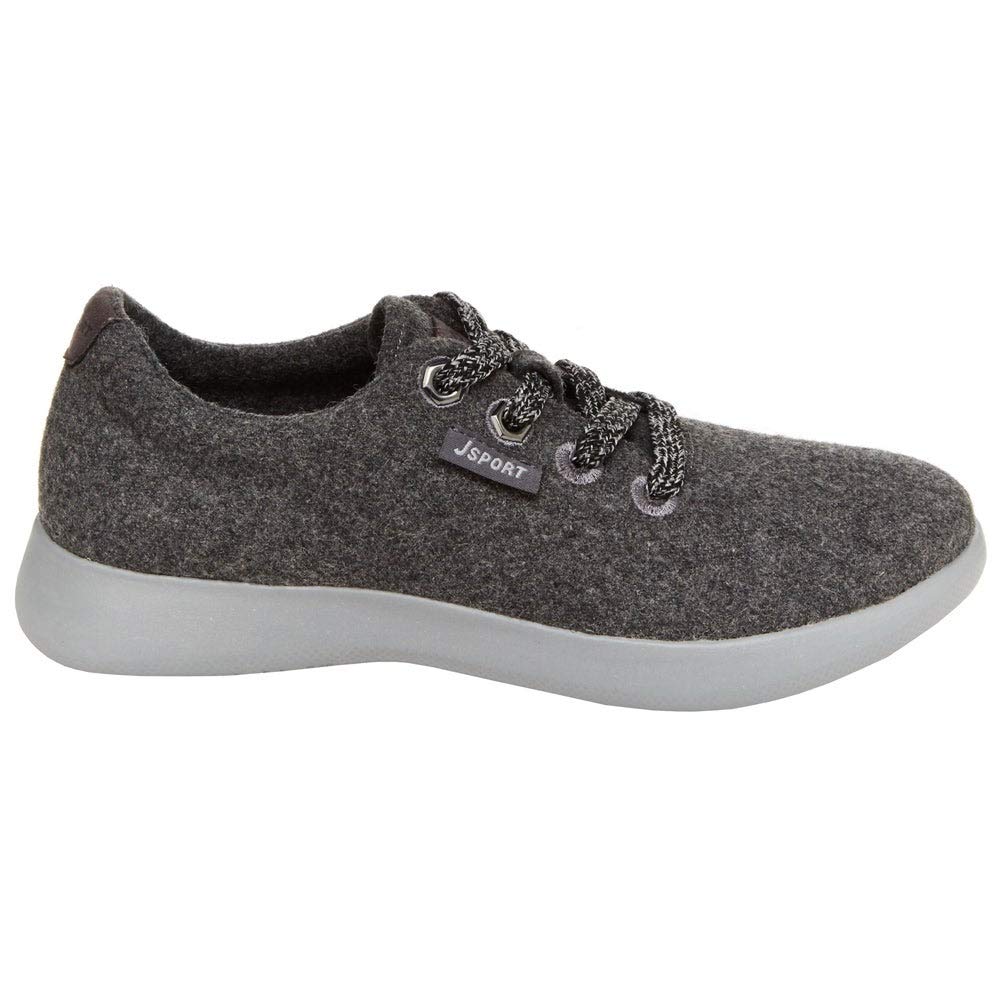 JSport Women's Arrow Casual Sneakers - Lightweight Comfortable Walking Shoes for Women, Grey | Perfect for Daily Wear, Workout & Travel