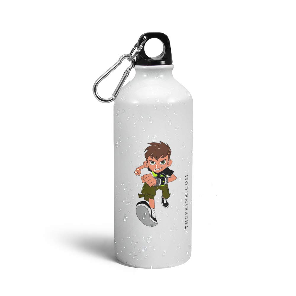 Ben 10 Printed Aluminum Water Bottle 600ml - Kids Insulated Stainless Steel Sipper Bottle with Leakproof Lid - Perfect for School, Sports & Outdoor Adventures