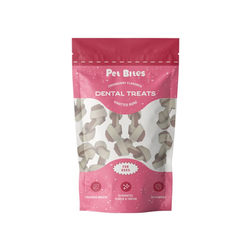 **Natural Cranberry Small Knotted Bones Dental Dog Treats for Pets – 195g | Healthy Teeth Cleaning Chews for Small & Medium Dogs – Perfect for Training & Oral Care**