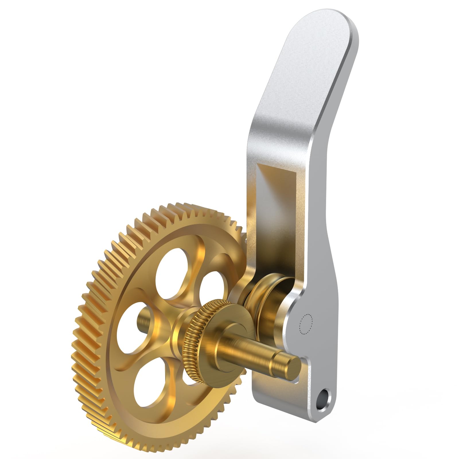 BIQU Panda Claw Extruder Gear Assembly for Bambu Lab A1 & A1 Mini 3D Printers - Gold RNC Nano-Coated Gear for Smoother Filament Flow & Extended Lifespan - Perfect for High-Precision 3D Printing Projects & DIY Creations