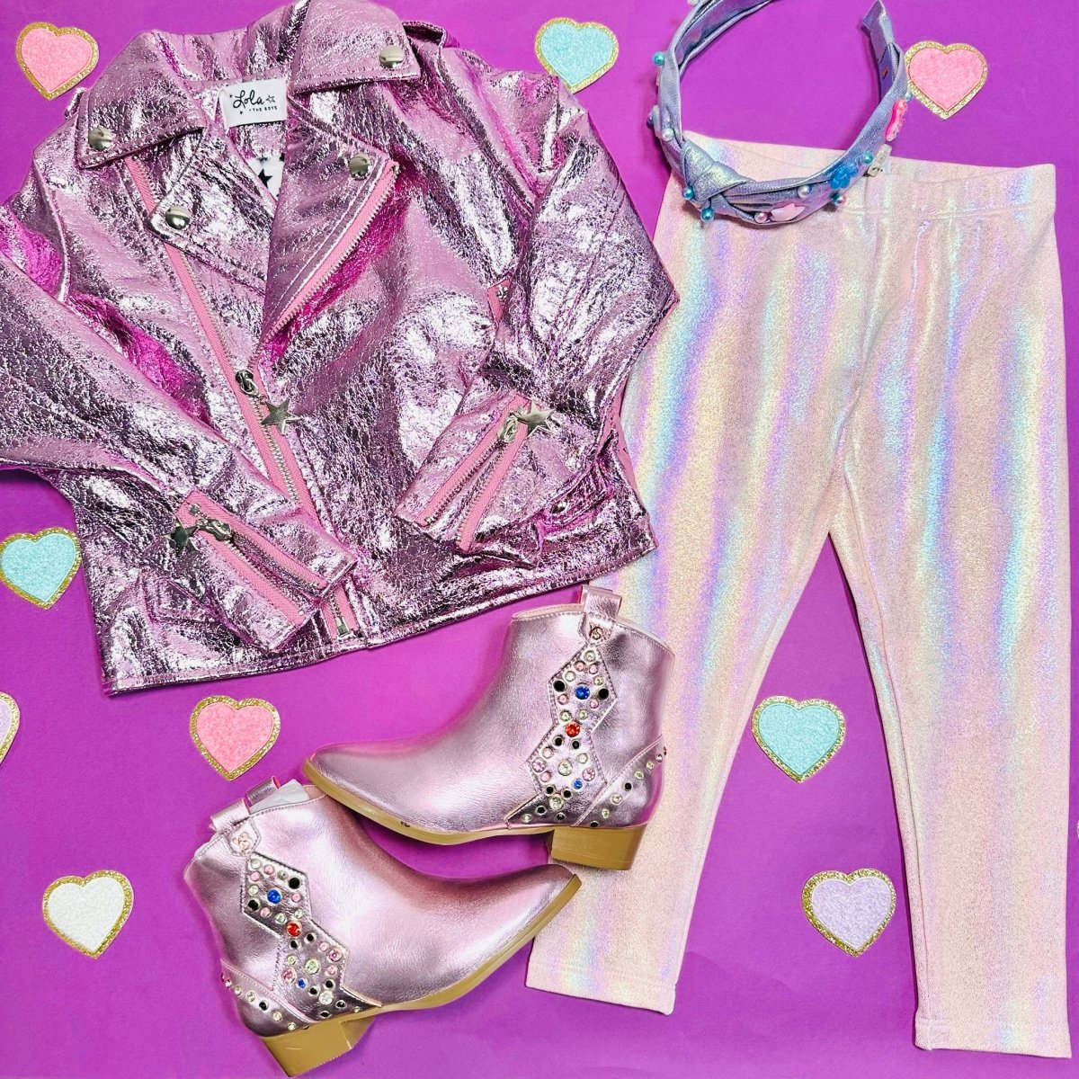 Stylish Metallic Foil Motorcycle Jacket for Women & Men - Trendy Biker Outerwear for Riding, Parties & Night Out