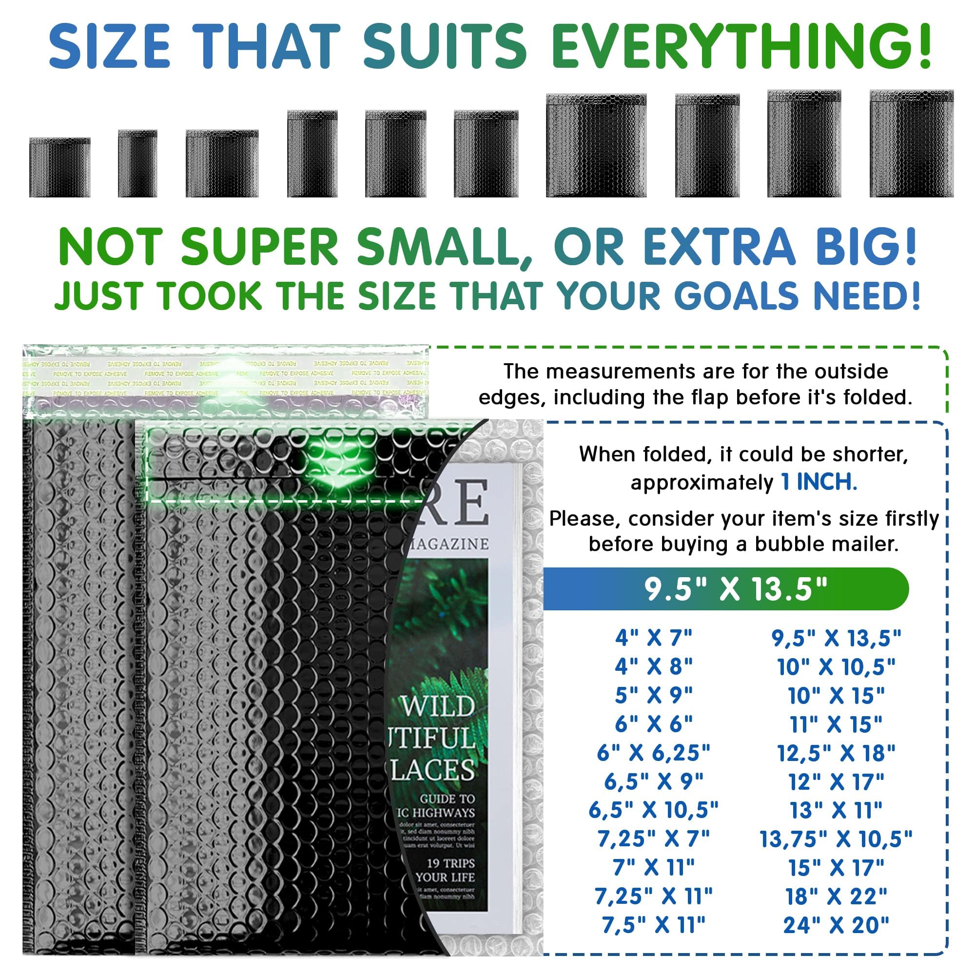 Black Poly Bubble Mailers Self Seal - 6x9 Inch (250 Pack) | Durable Waterproof Bubble Padded Envelopes for Shipping & Mailing | Perfect for Ecommerce, Small Business Packages & Online Store Shipments