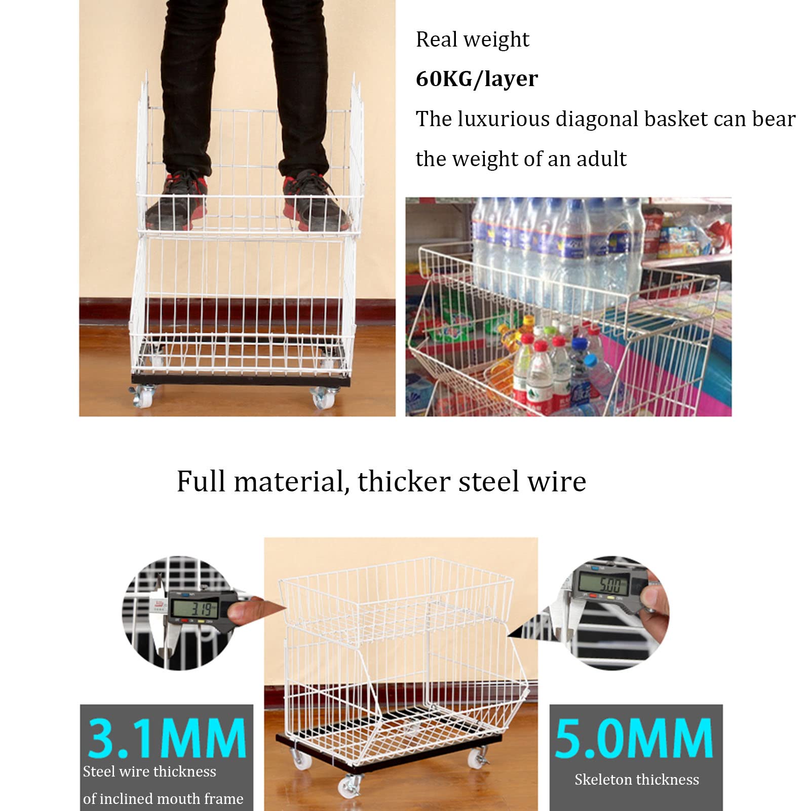 4-Tier Metal Display Shelf for Convenience Store & Supermarket - Commercial Snack, Toy, Jewelry, Mask & Cosmetic Storage Rack - Perfect for Retail, Bakery and Small Business Product Display