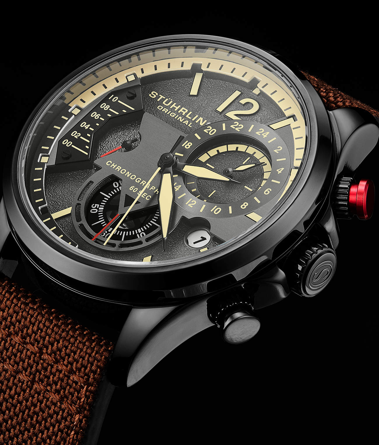 Cordura 4029 Quartz 45mm Aviator Watch - Durable Military-Grade Timepiece for Outdoor Adventures & Aviation Enthusiasts