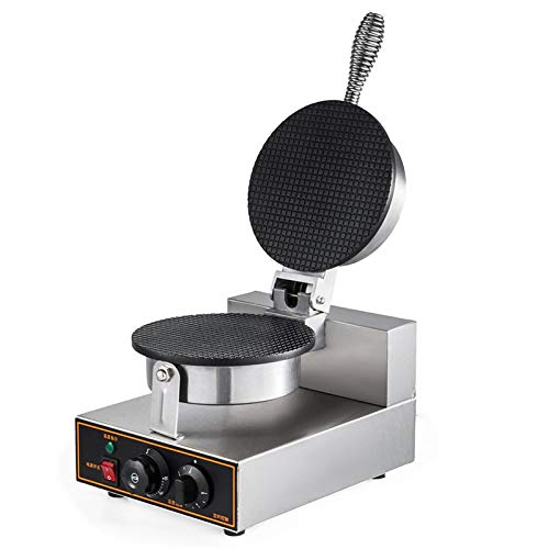 Commercial Waffle Cone Maker Machine - Adjustable Temperature & Timer, Single Head Egg Roll Baker for Ice Cream, Restaurants & Home Use (110V) - Perfect for Dessert Shops, Catering & DIY Treats