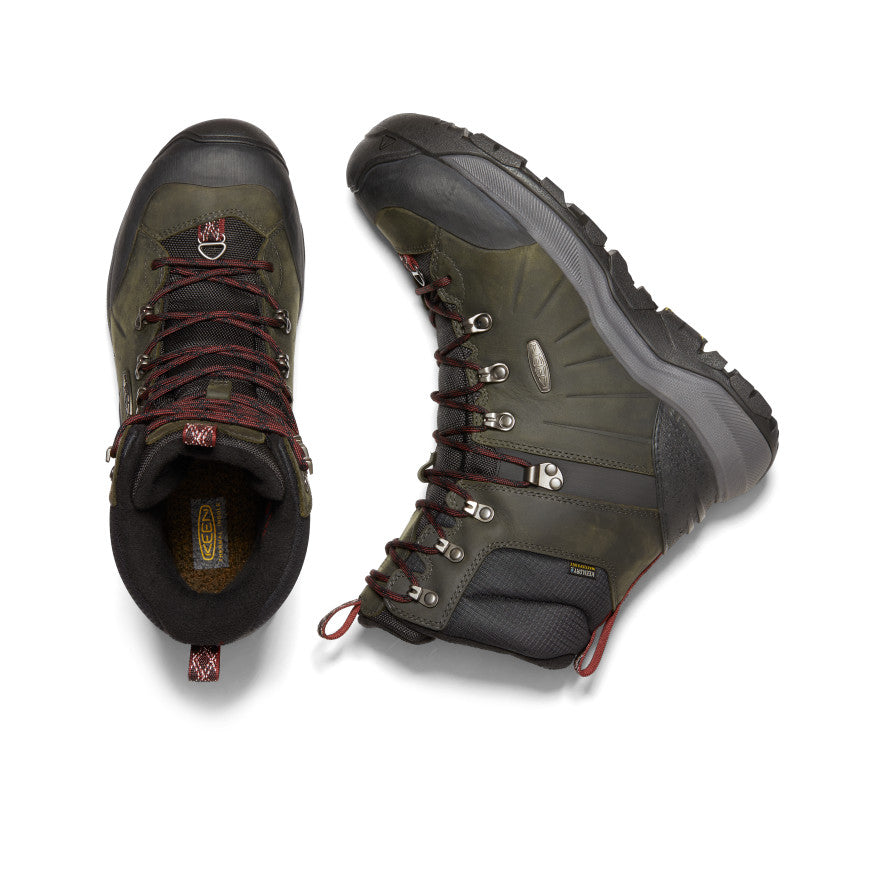 Men's Revel IV High Polar Waterproof Winter Boots - Magnet/Red Carpet | Slip-Resistant Insulated Snow Boots for Hiking, Hunting & Outdoor Activities