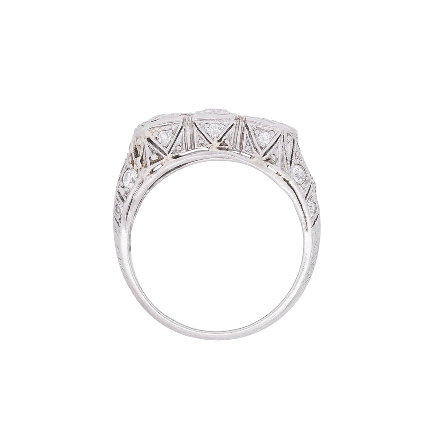 Art Deco Platinum Diamond Engagement Ring 0.75ct - Vintage Inspired Wedding Band for Women, Perfect Proposal Gift & Anniversary Jewelry (Ideal for Romantic Occasions & Special Celebrations)
