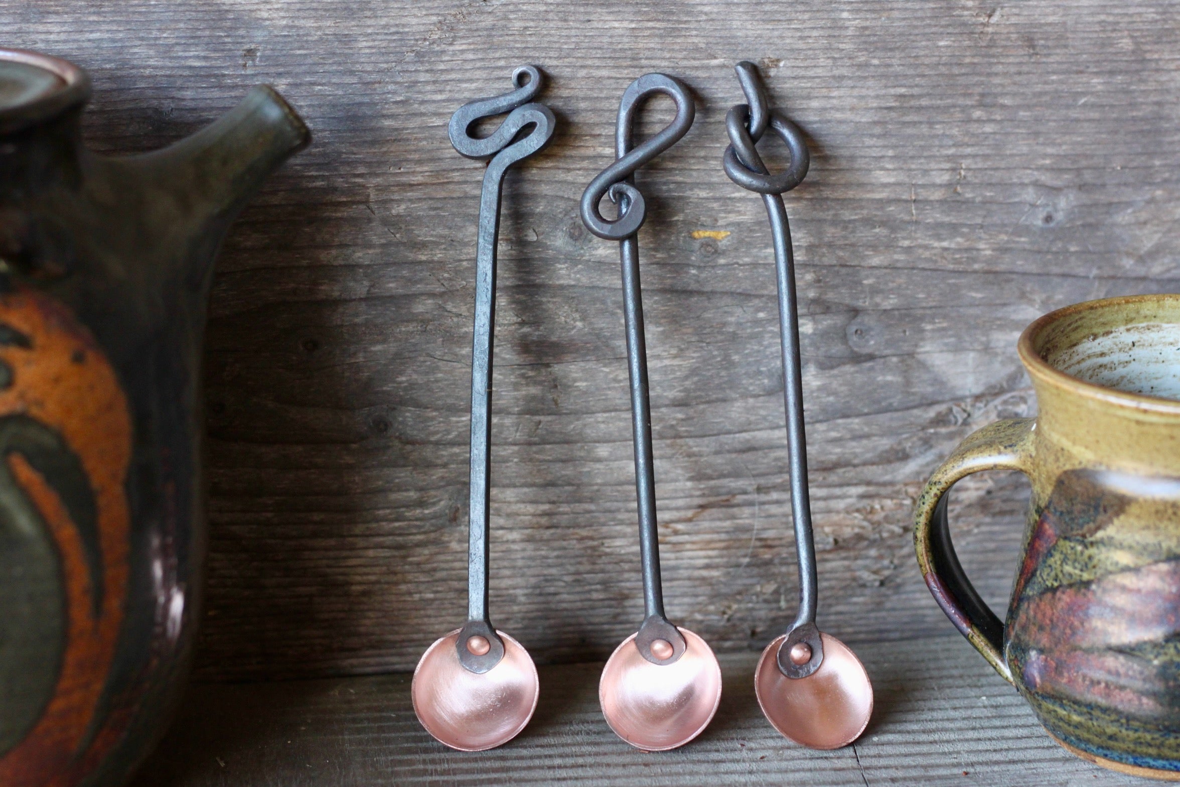 Premium Copper & Steel Teaspoons (1 Tsp) - Durable Tea & Coffee Measuring Spoons for Baking, Cooking & Cocktail Mixing