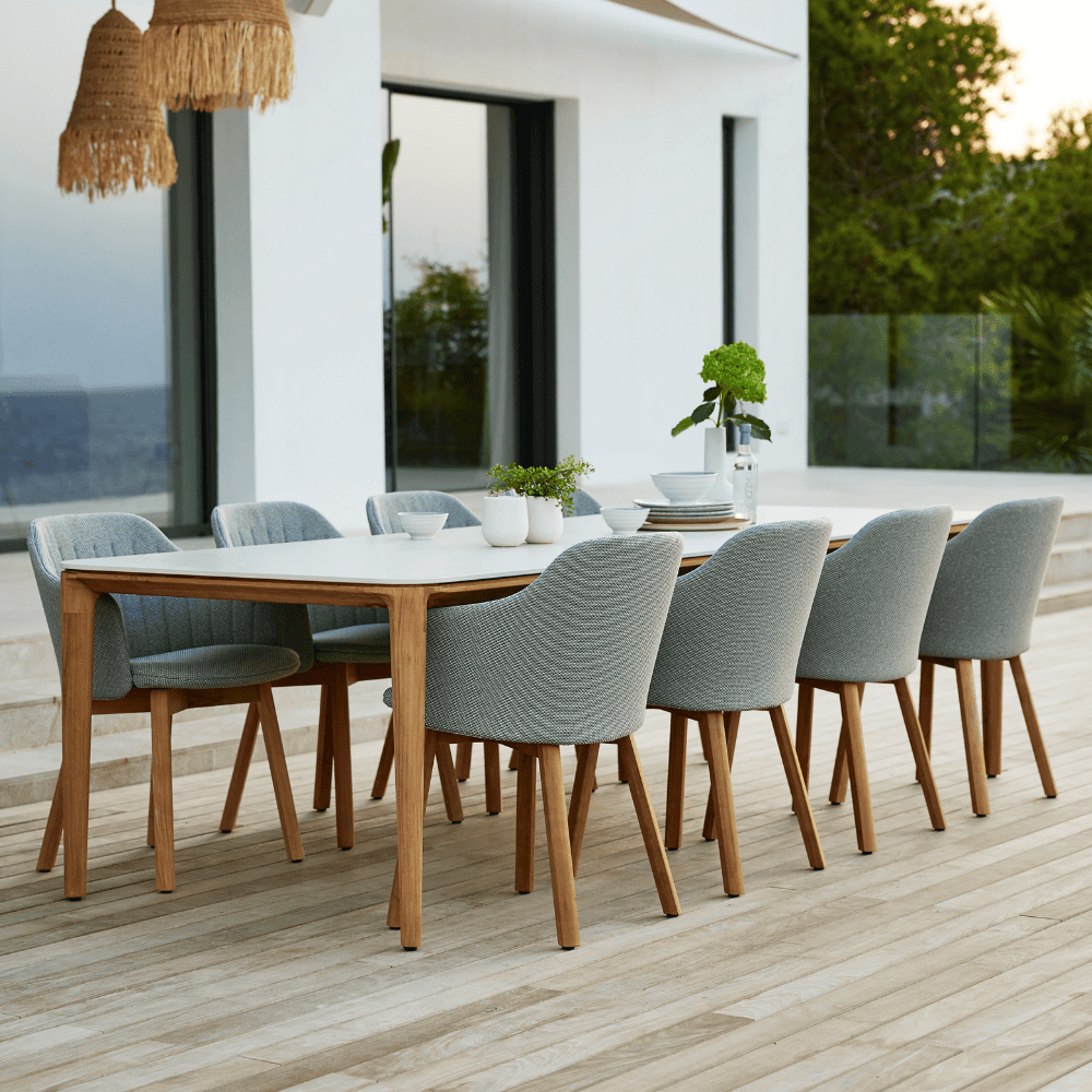 Premium Outdoor Dining Chair Set - Weather-Resistant Patio Chairs for Backyard, Garden & Poolside - Comfortable Stackable Outdoor Furniture for Entertaining (Set of 2)