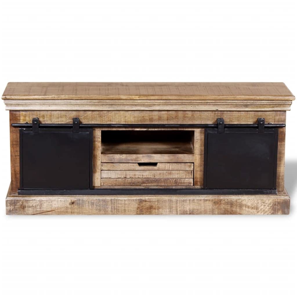 Farmhouse TV Stand with 2 Sliding Doors - 43.3