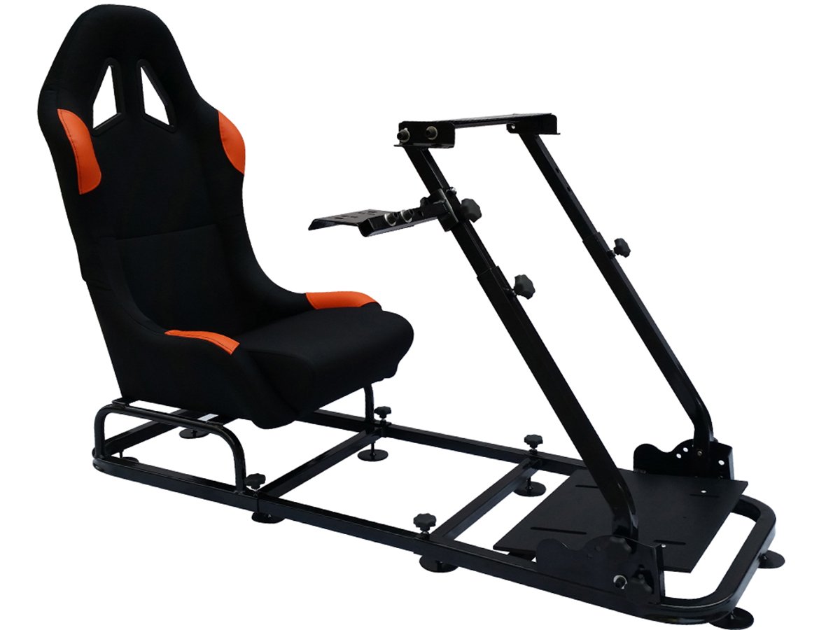Black & Orange Gaming Chair for PC & Console - Ergonomic Comfort for Long Gaming Sessions, Streaming & Home Office
