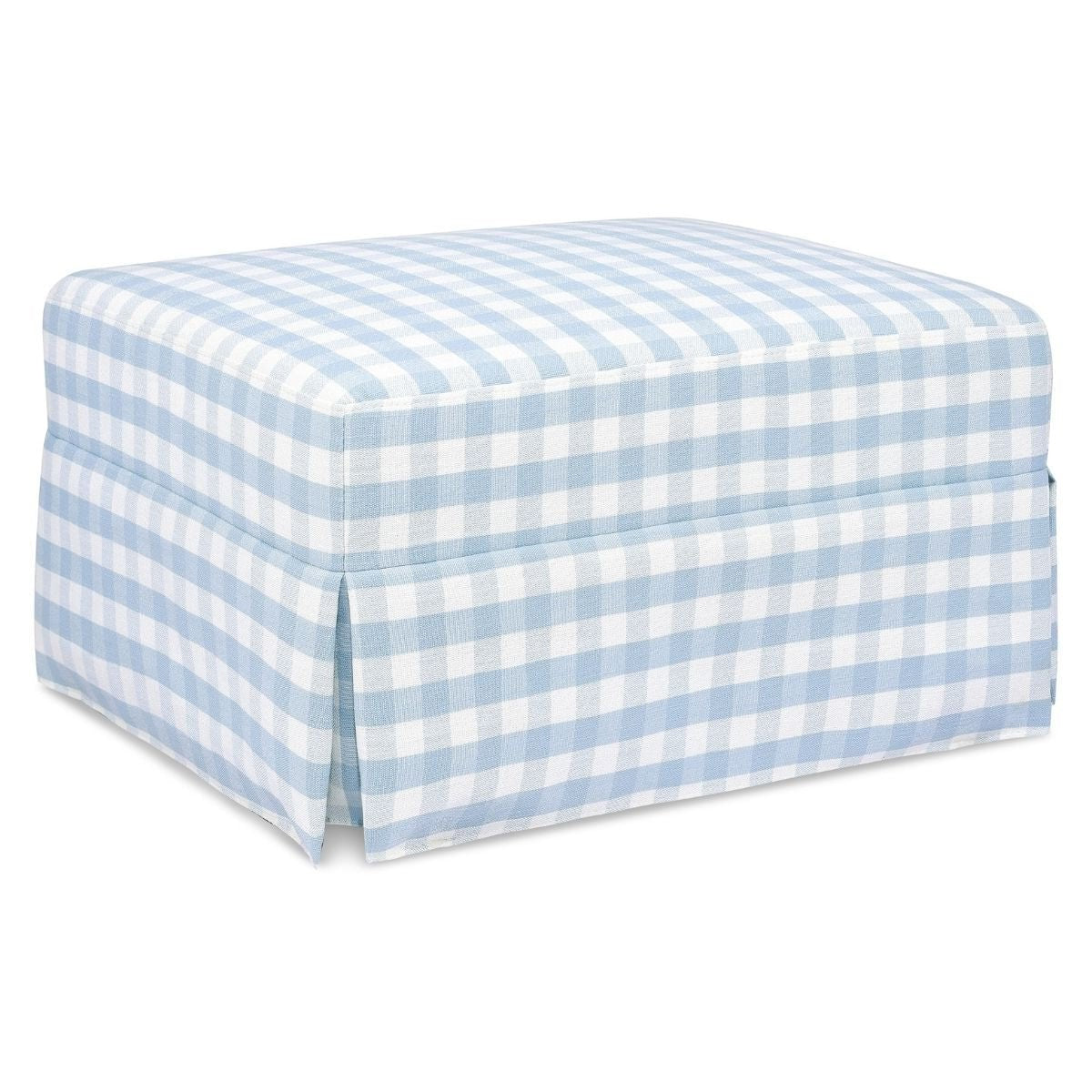 Crawford Gliding Ottoman with Storage - Soft Upholstered Bench for Living Room, Bedroom, Nursery - Comfortable Footrest & Extra Seating for Home Decor