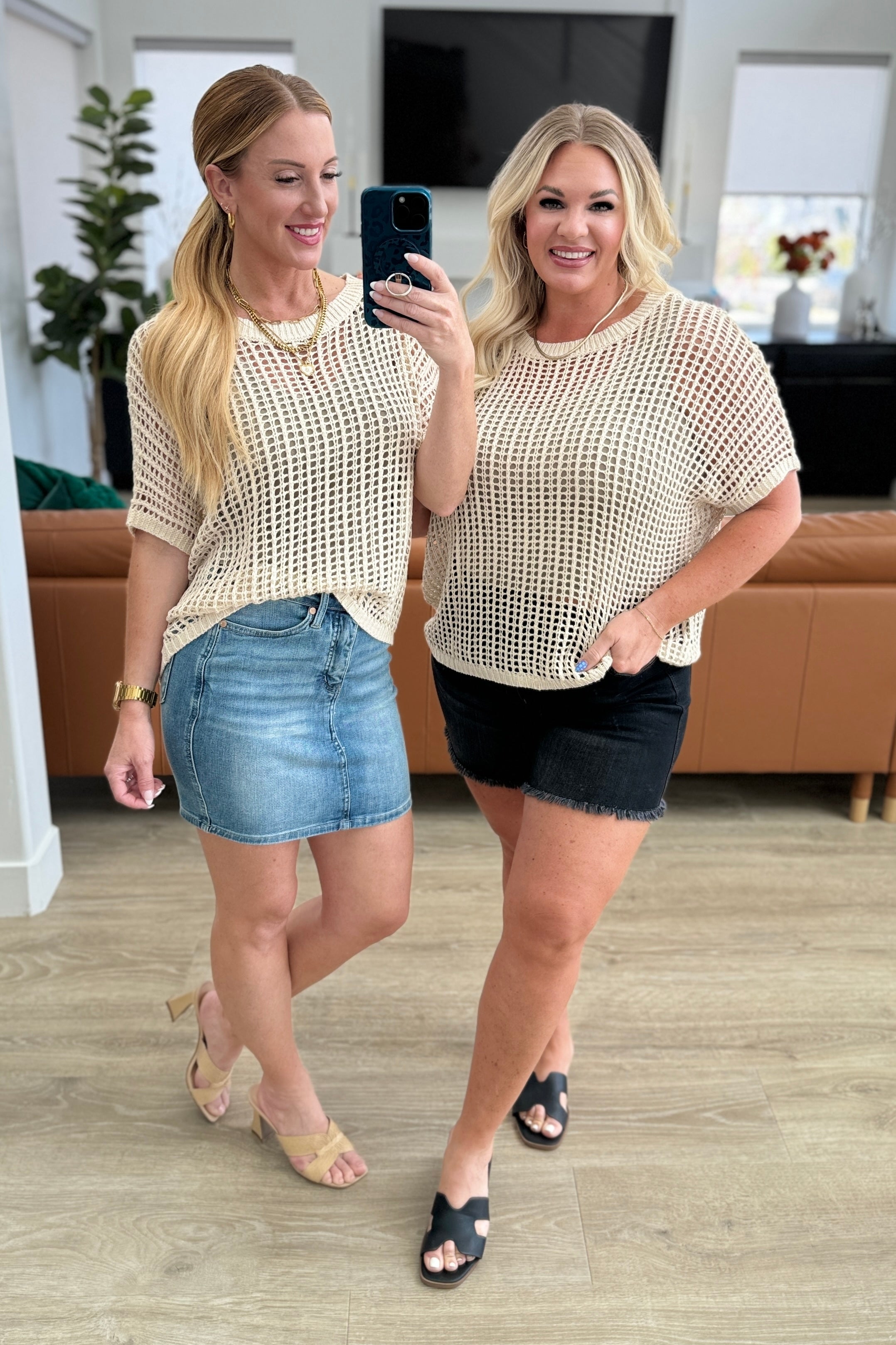 Coastal Dreams Cream Fishnet Top - Stylish Boho Beachwear for Summer Outfits & Music Festivals