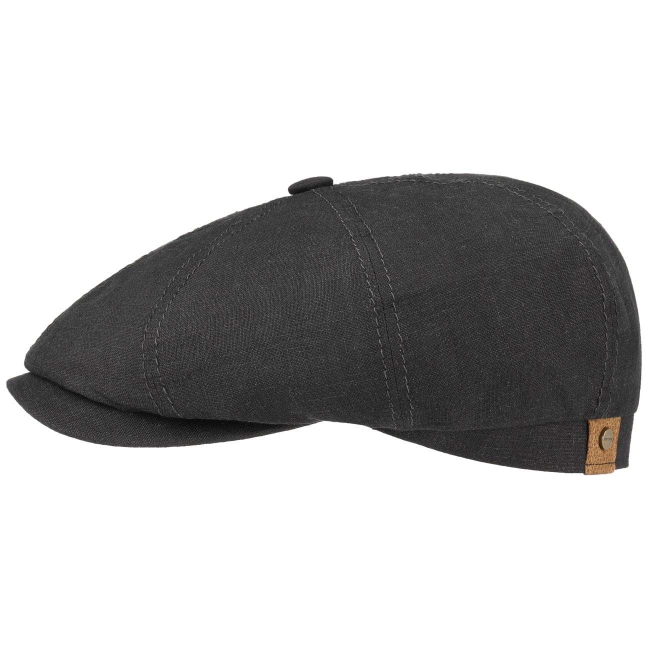 Stetson Linen 8/4 Panel Hatteras Hat for Men - Black Sun Hat with UPF Protection (Size 59cm/7 3/8) - Perfect for Beach, Fishing & Outdoor Summer Activities