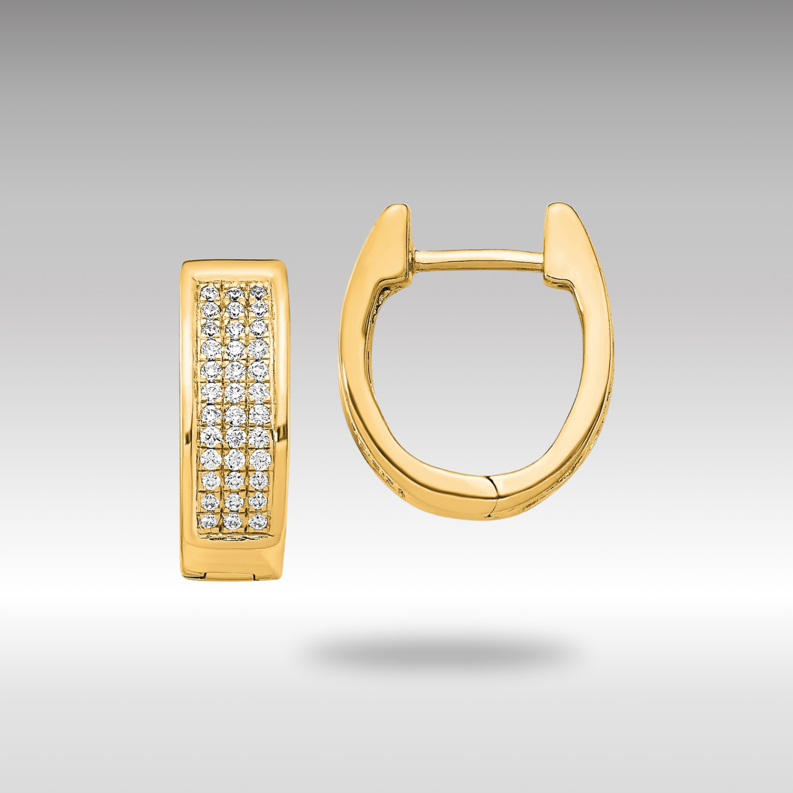 14K Gold Diamond Small Hinged Oval Hoop Earrings - Dainty & Elegant Everyday Jewelry for Women | Perfect for Work, Date Night & Special Occasions | Model EM5378 025 YA