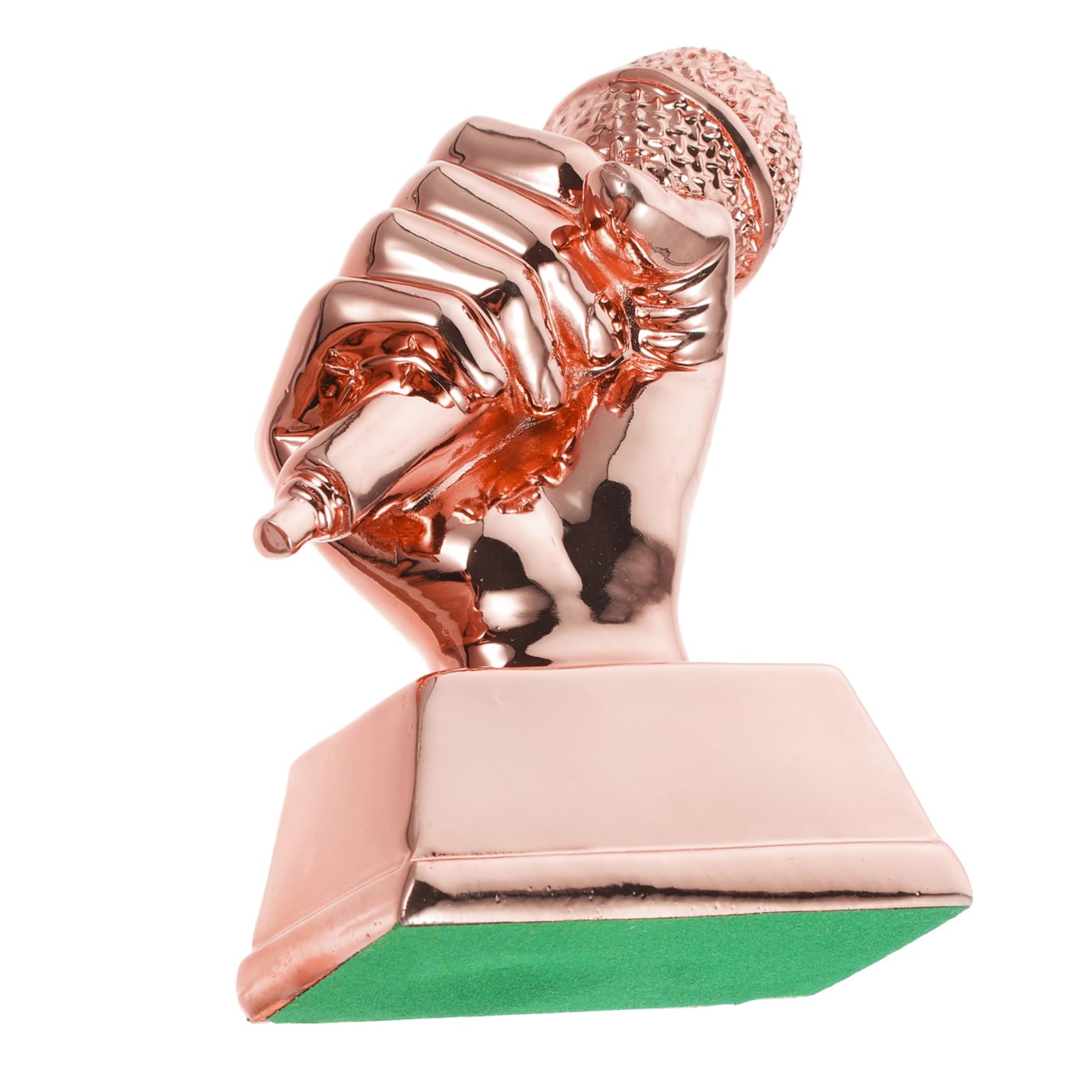Milisten 2 Pack Copper Tone Singing Contest Trophy Souvenir - Mini Microphone Toy, Student Gifts, Radio Award, Music Competition Prize - Perfect for Karaoke Nights, Talent Shows & School Events